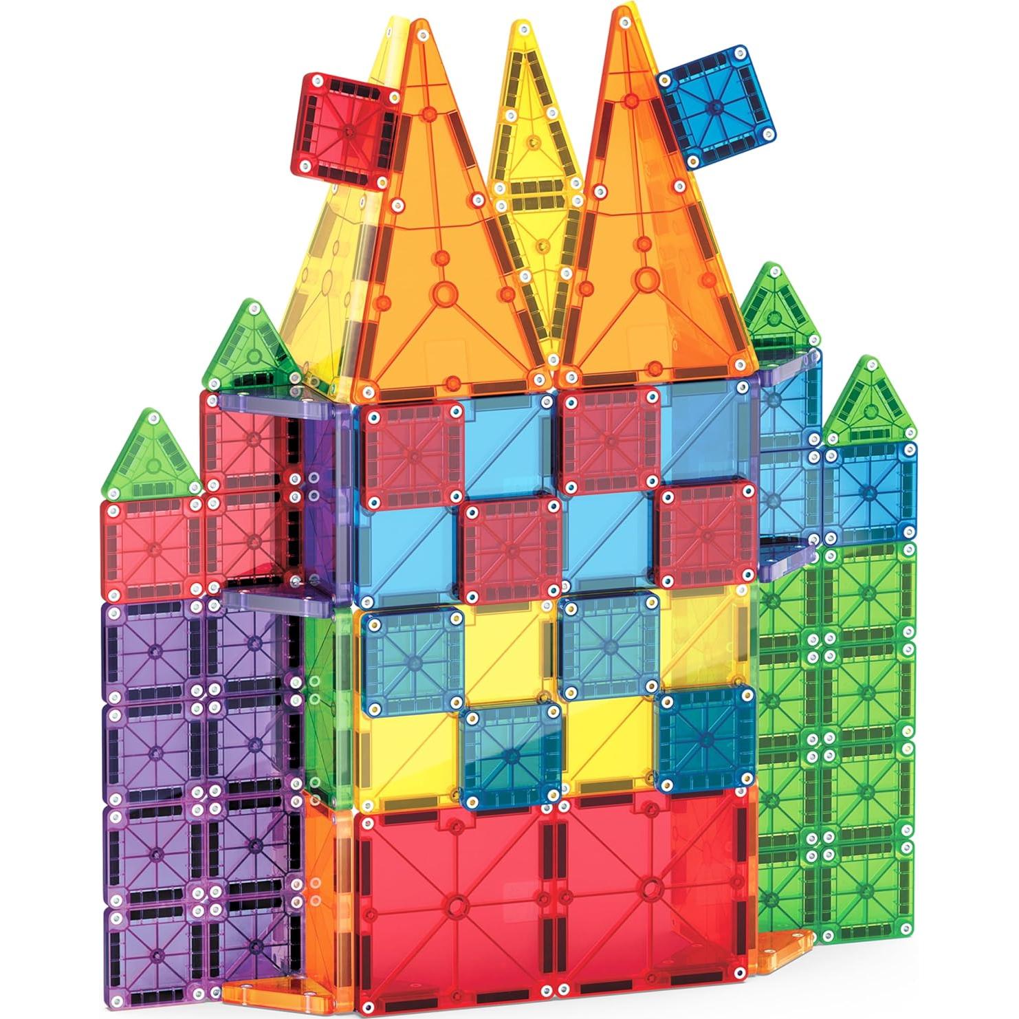 MAGNA-TILES Combo 62 Piezas Juego de Construcción Magnético