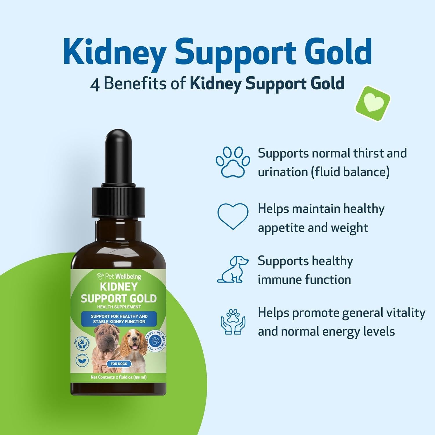 Suplemento Herbal Apoyo Renal Oro Pet Wellbeing 59 ml