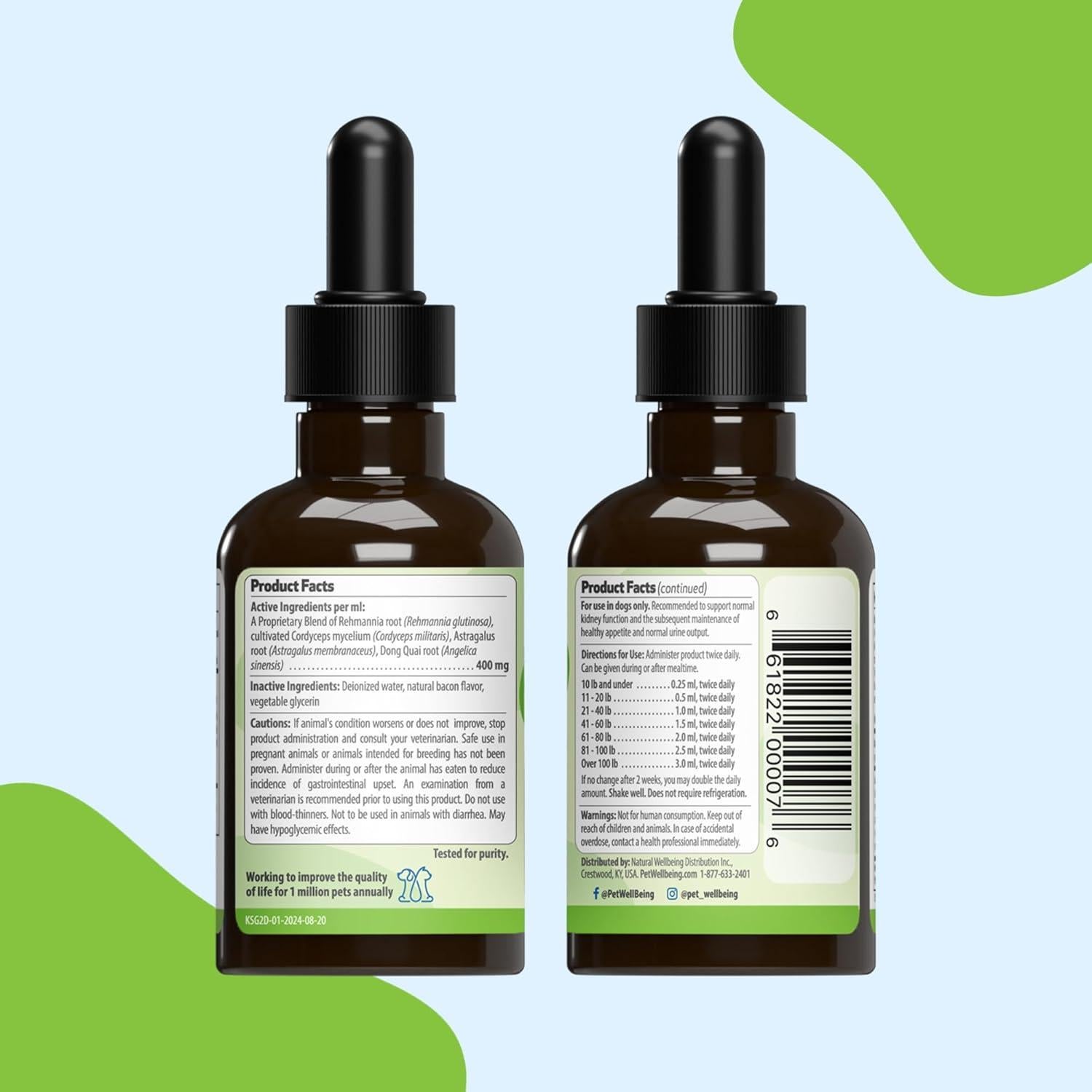 Suplemento Herbal Apoyo Renal Oro Pet Wellbeing 59 ml