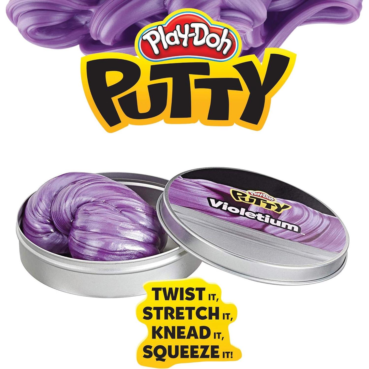 Masilla Play-Doh Violetium 90 g para Niños + Lata de Metal