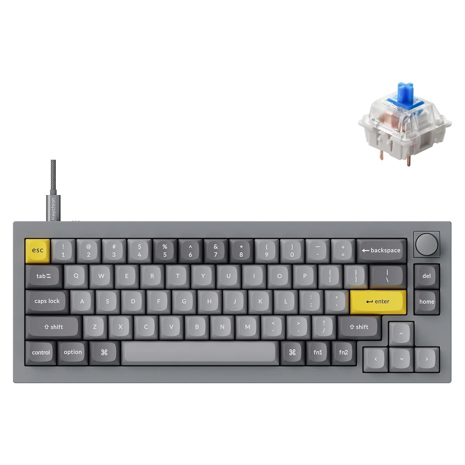 Teclado Mecánico Keychron Q2 65% Personalizable con Perilla