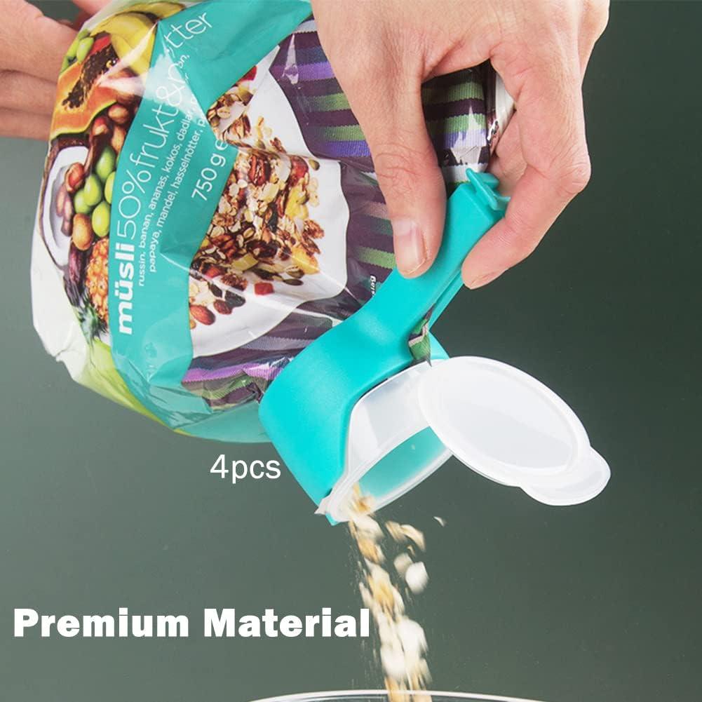 CALIDAKA Set de 4 Clips de Sellado para Alimentos 12.8 cm