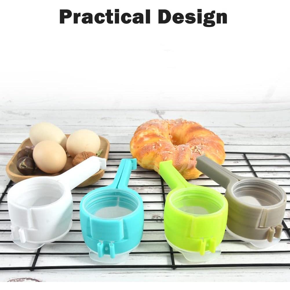 CALIDAKA Set de 4 Clips de Sellado para Alimentos 12.8 cm