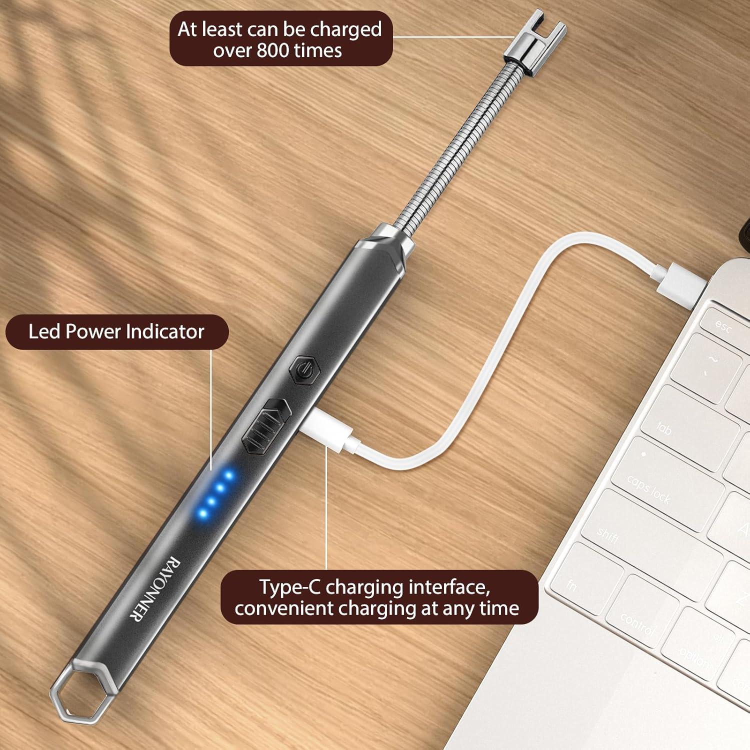 Encendedor Eléctrico RAYONNER USB Recargable Cuello Flexible