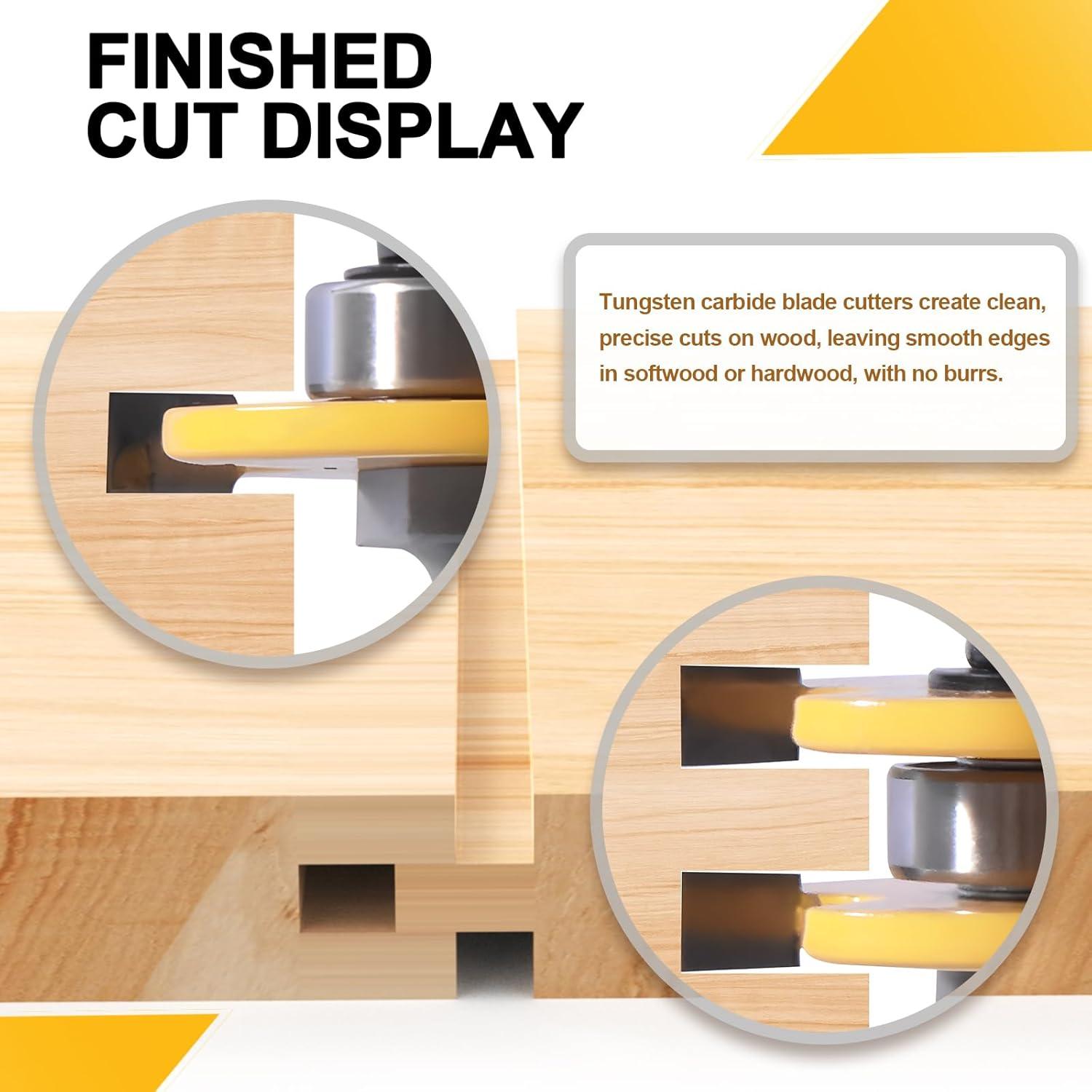 Juego de Brocas de Router 2 Piezas Eje 6,35 mm Carpintería