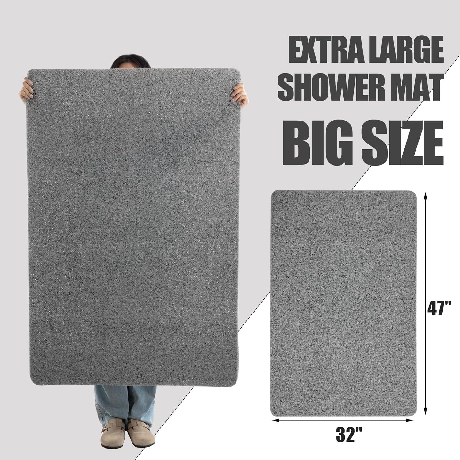 Tapete de Ducha Antideslizante HOMBYS 119x81 cm Gris