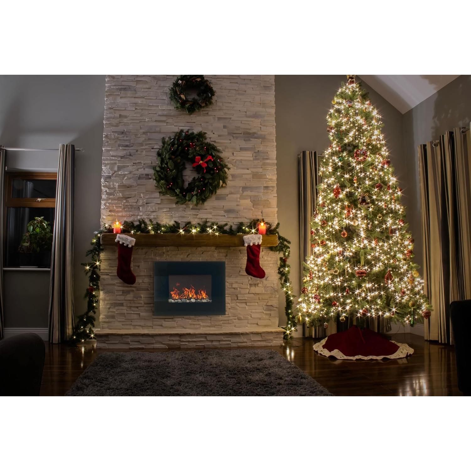 Chimenea Eléctrica Montada en Pared 66 cm Northwest - Control Remoto