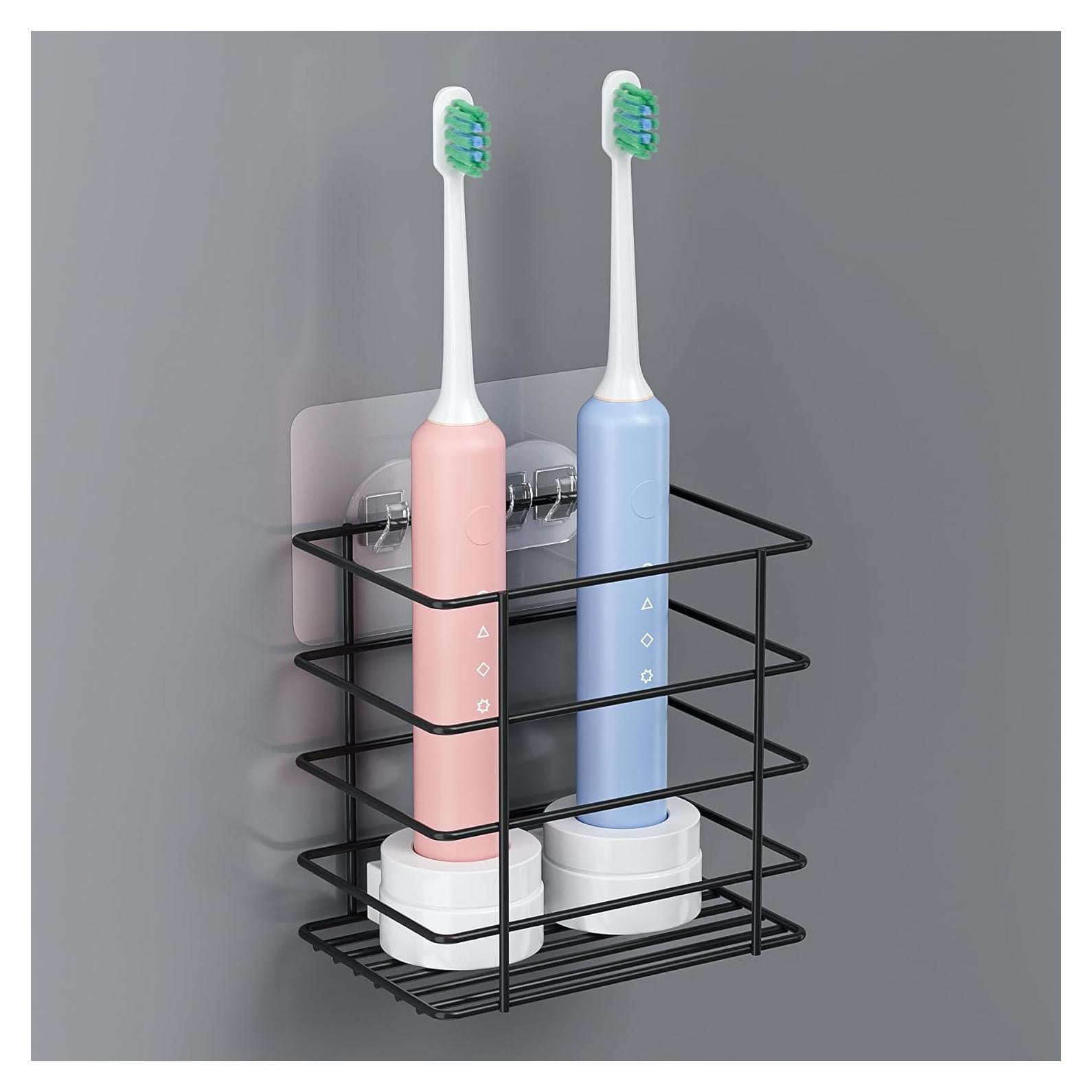 Soporte de Cepillos de Dientes Eléctricos Oasiteege Negro Montado en Pared