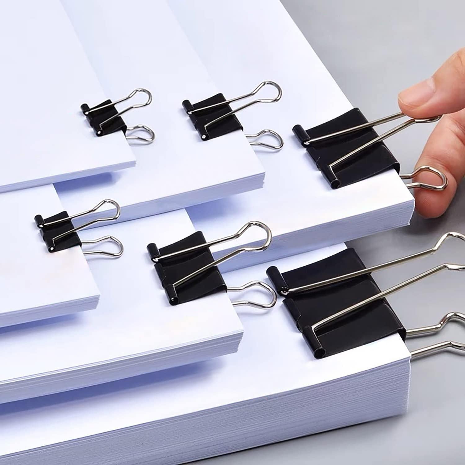 Clips de Carpeta Negros Mearun Solar - 100 Unidades Variados