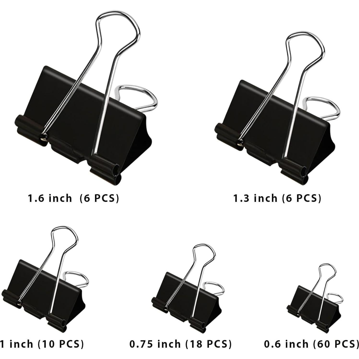Clips de Carpeta Negros Mearun Solar - 100 Unidades Variados