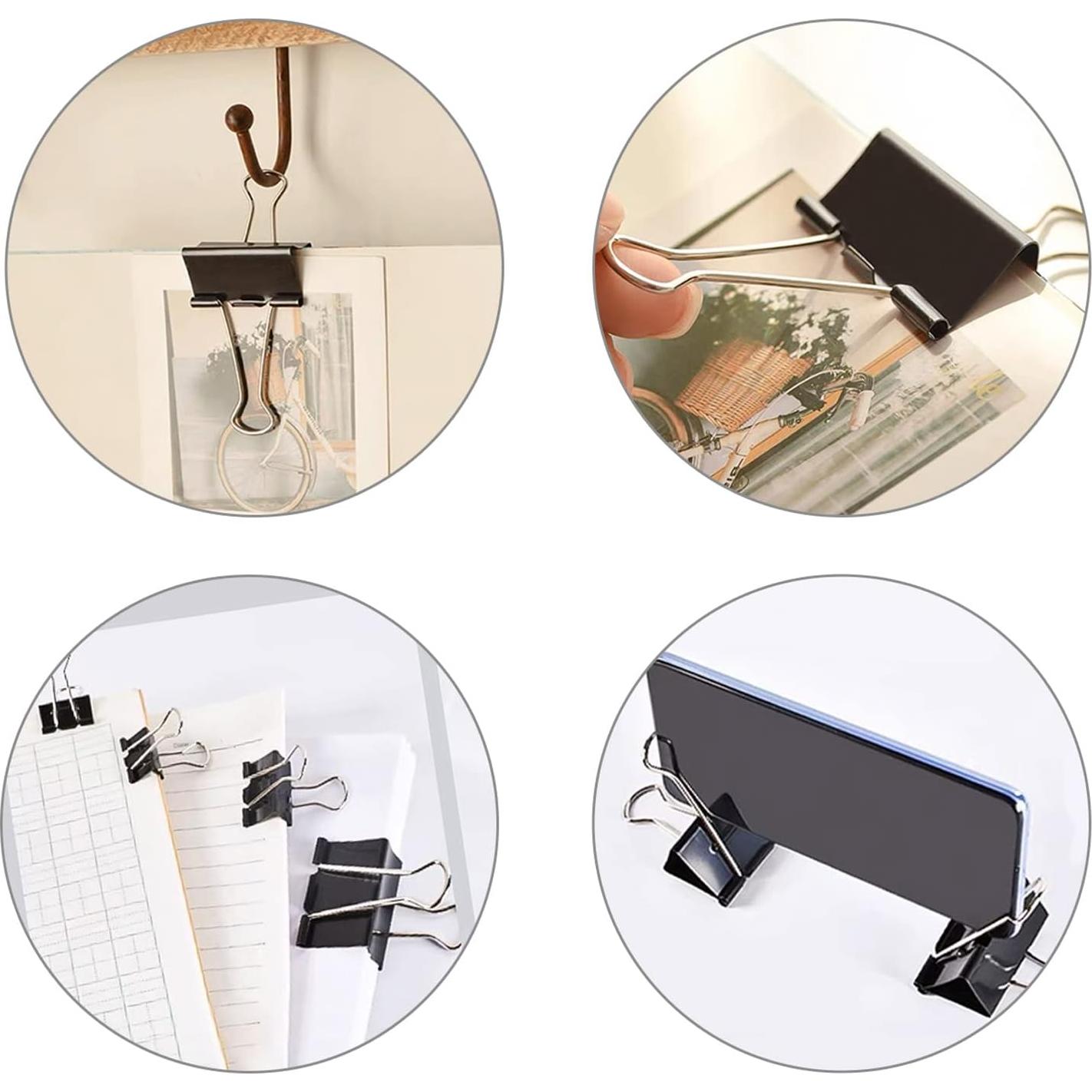 Clips de Carpeta Negros Mearun Solar - 100 Unidades Variados