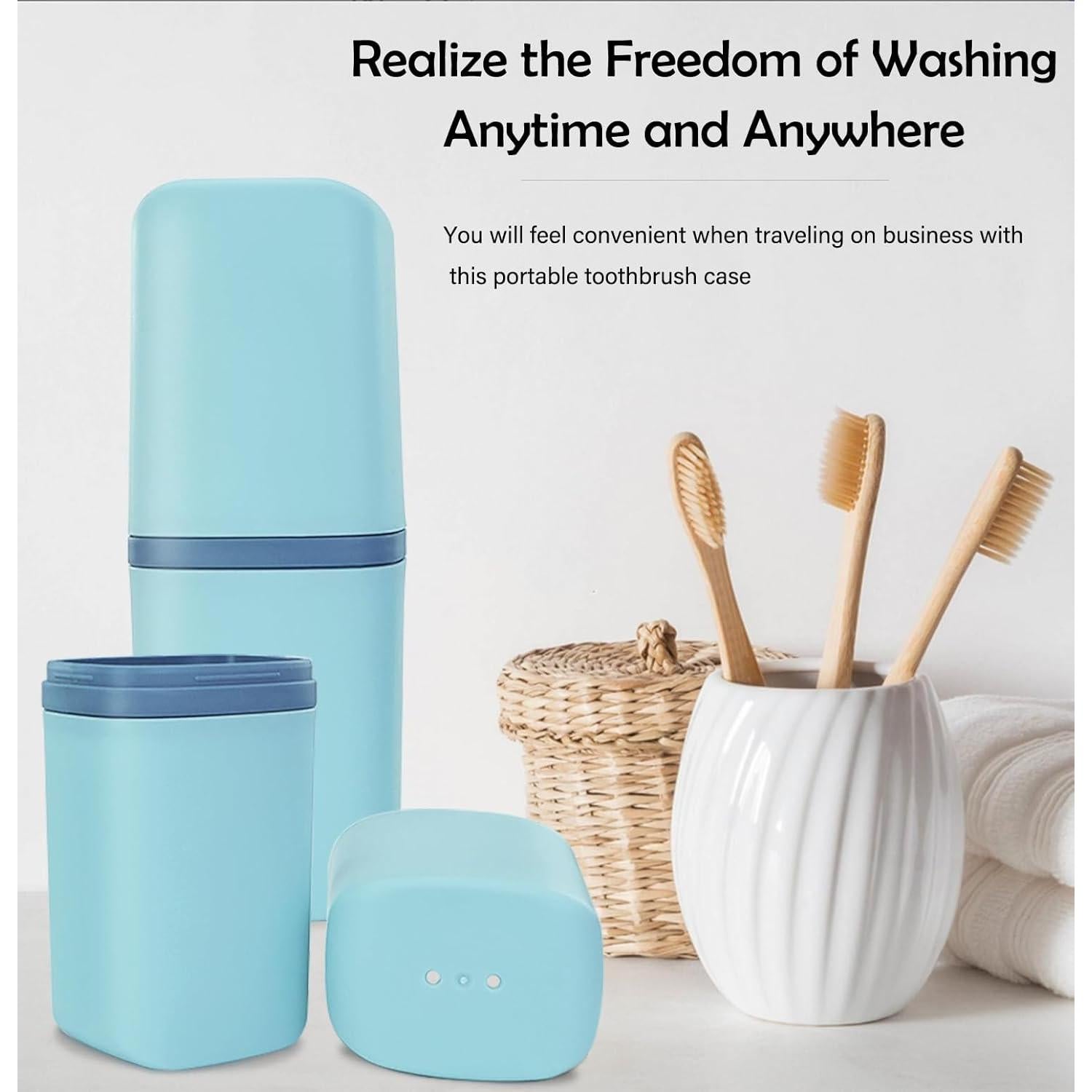 Estuche de Cepillo de Dientes SietDESEO Azul 20.3x7.9 cm