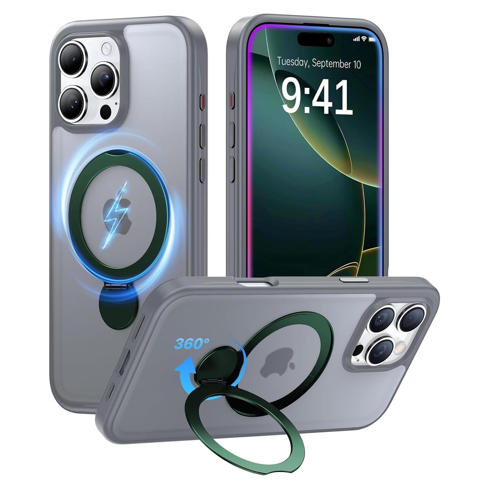 Funda Magnética Aoyushan para iPhone 16 Pro con Soporte 360°