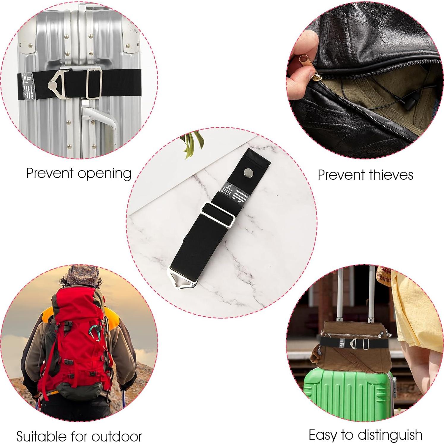 Cinturón de viaje 2 en 1 WY LIGHTING LEVEL Negro 70-160cm