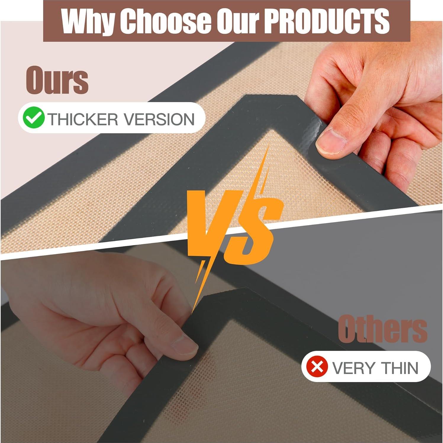 Paquete de 2 Tapetes de Hornear de Silicona XSSDPDC 42x29.5cm