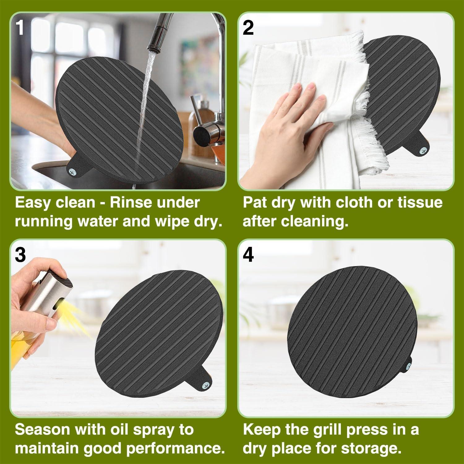 Prensa de Hamburguesa Wildone de Hierro Fundido 2 Piezas