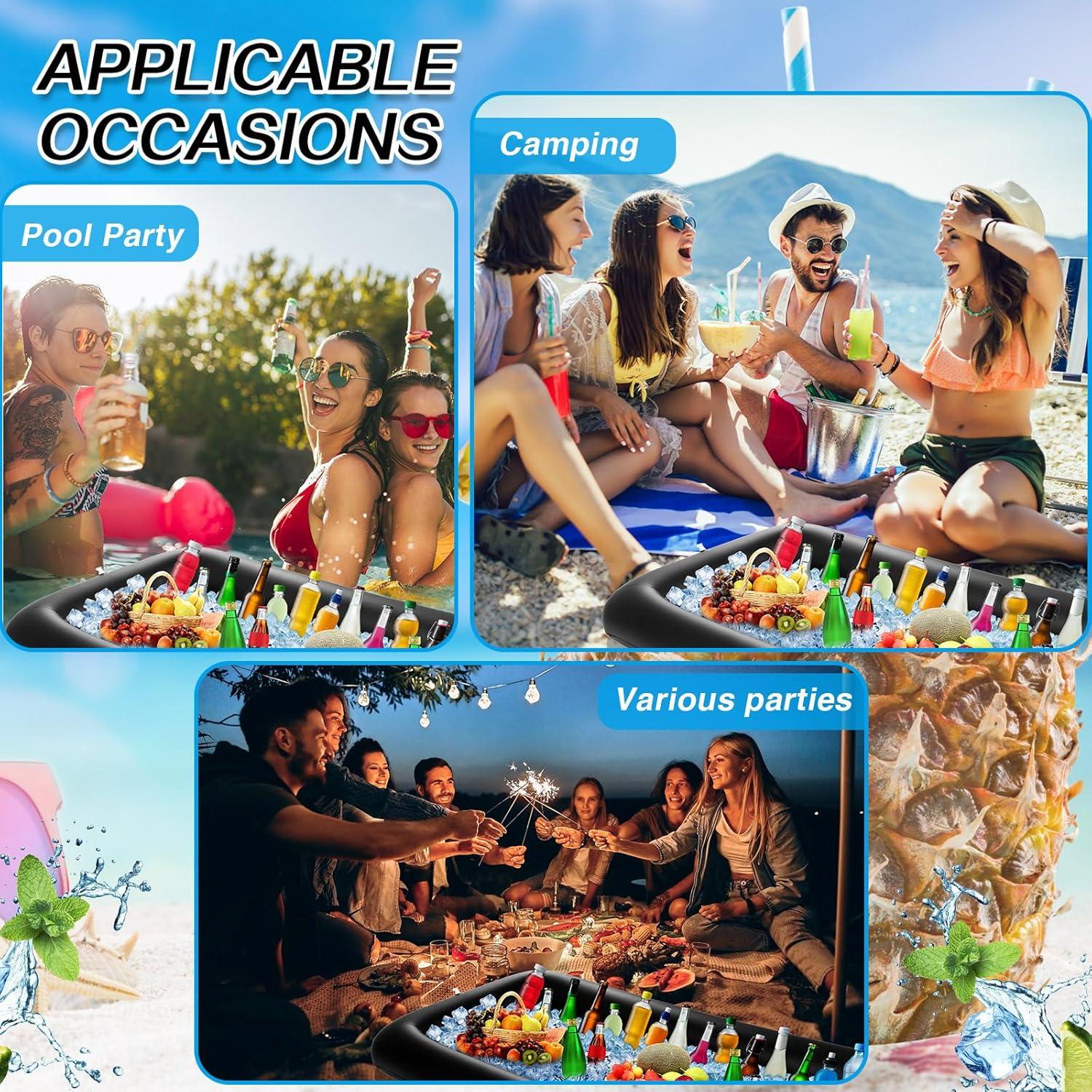 Barra de Servicio Inflable Leitee 132x61x13cm con Drenaje