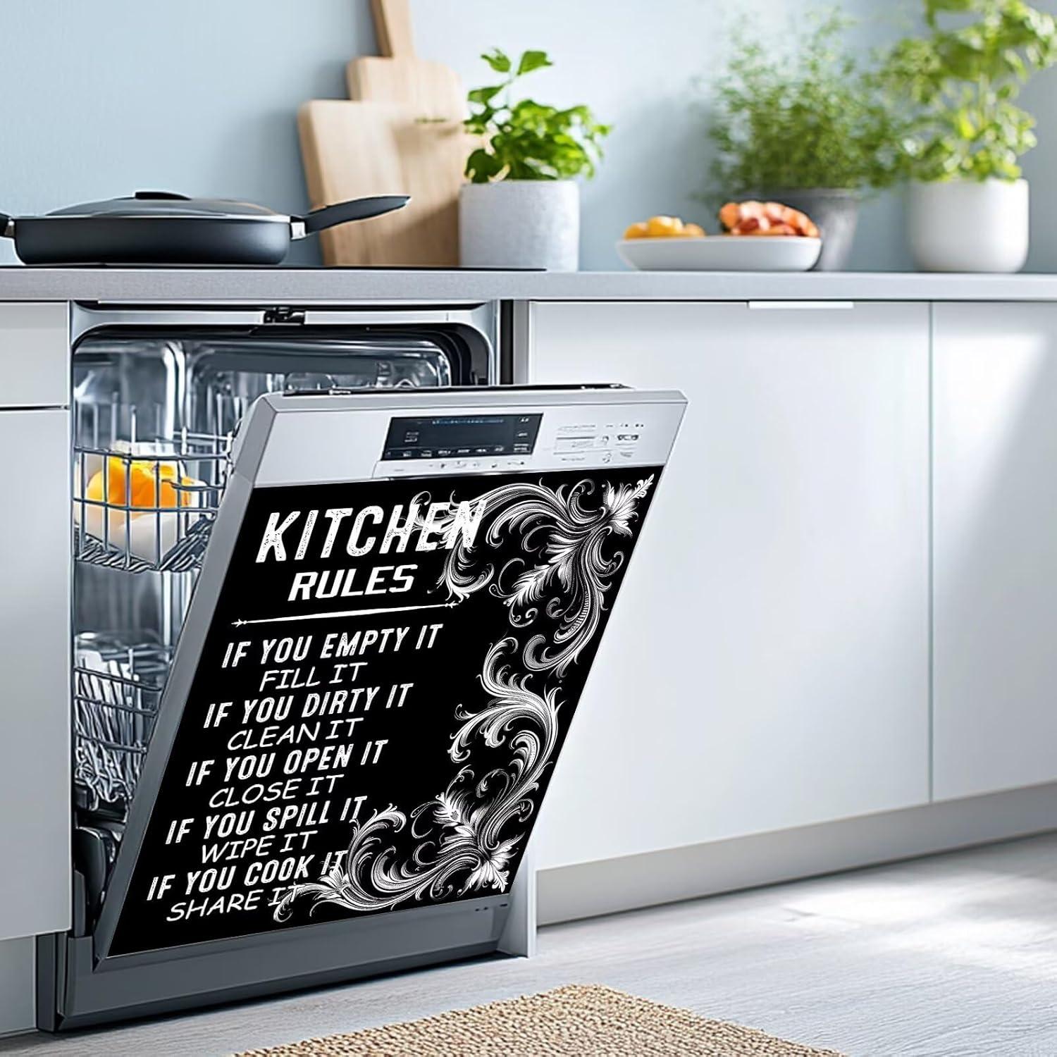 Cubierta Magnética para Lavavajillas Genérica Floral 58x66 cm