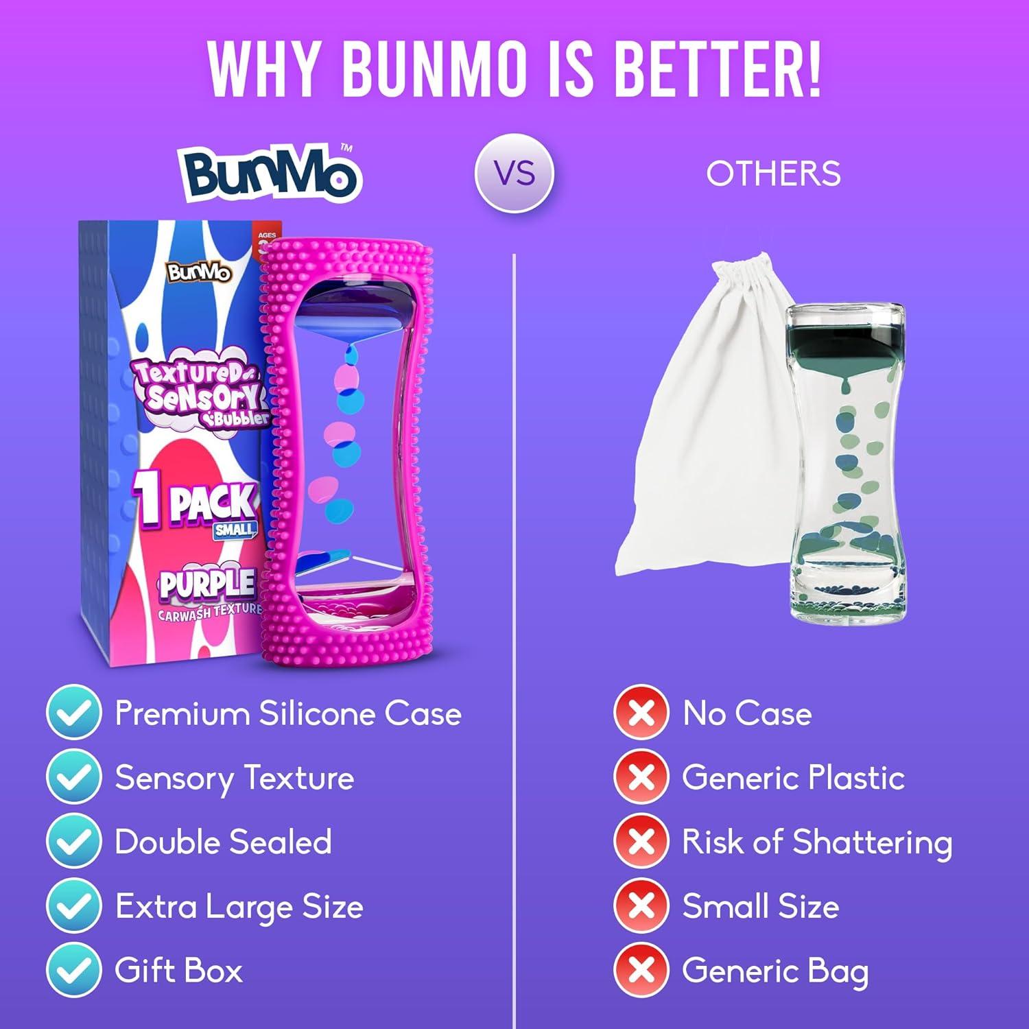 BunMo Burbujeador de Movimiento Líquido Pequeño Púrpura