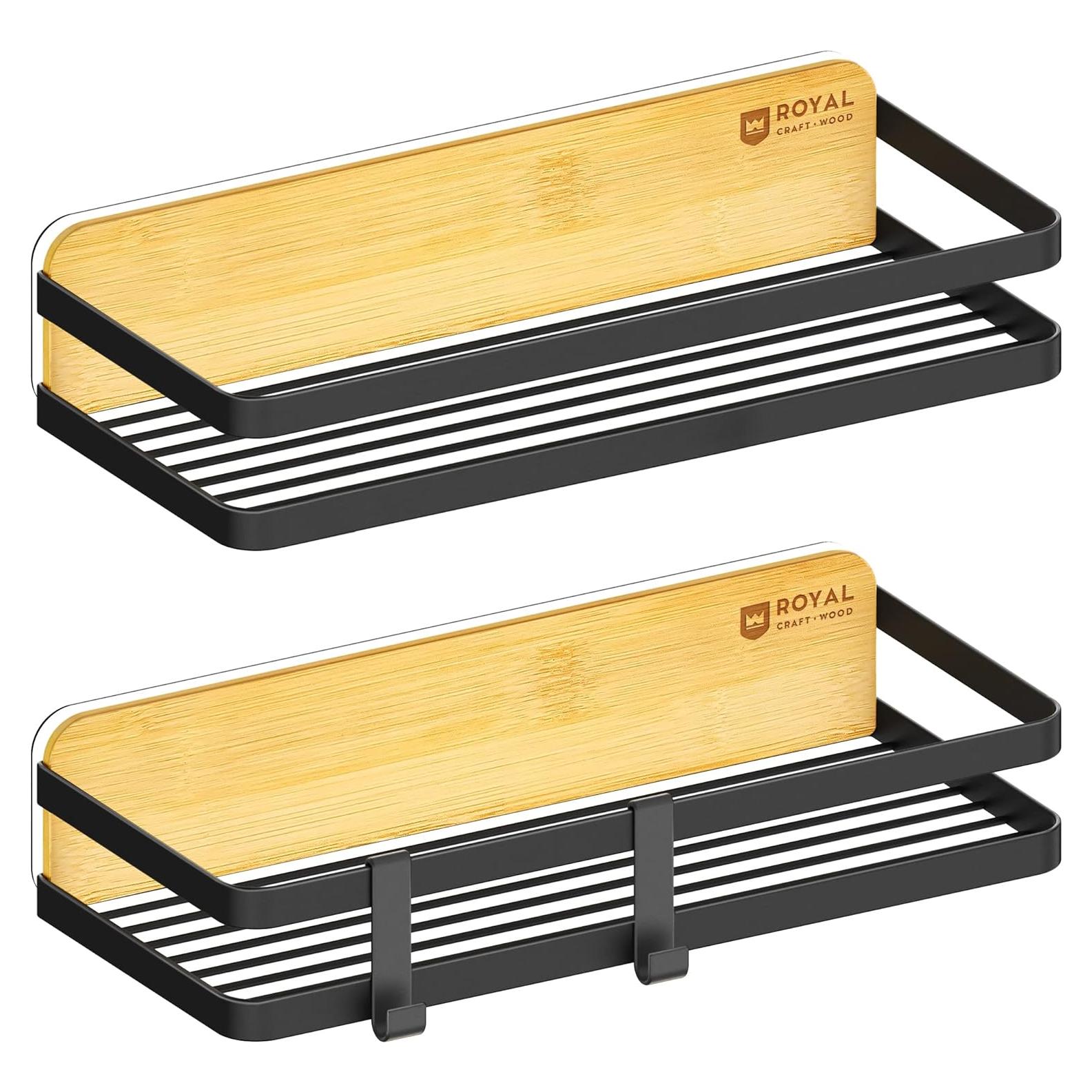 Caddy para Baño de Bambú ROYAL CRAFT WOOD 109 cm Negro