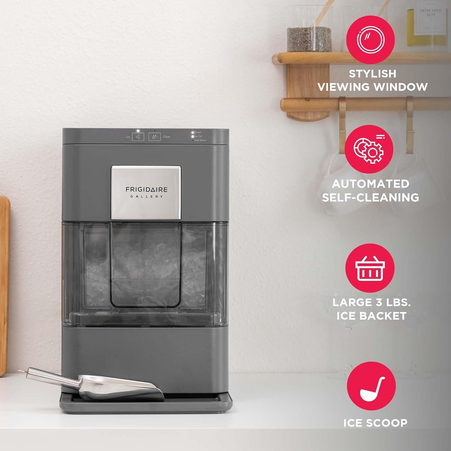 Fabricante de Hielo Nugget Frigidaire Gallery 44 lbs/día Negro