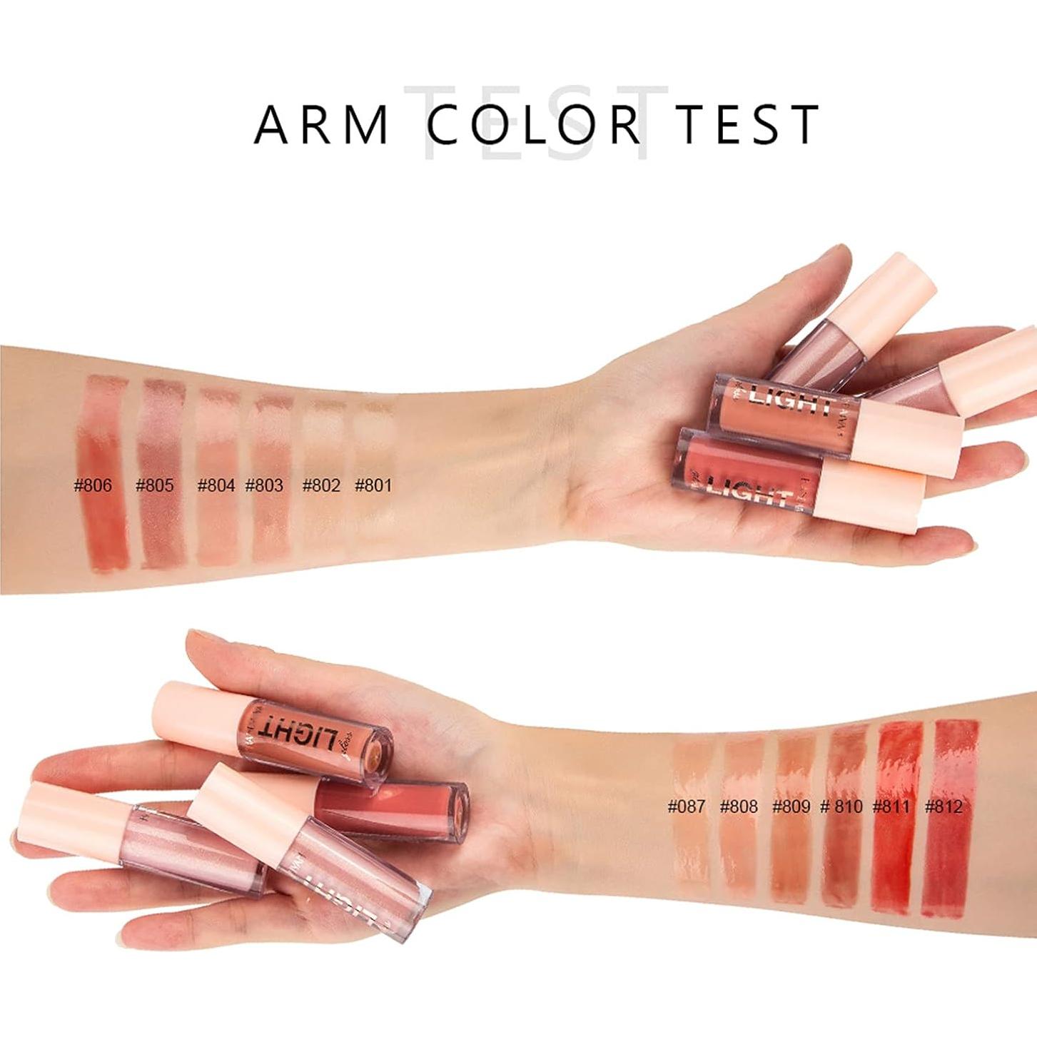 Set de Brillo Labial Hidratante MAEPEOR 6PCS Nude Neutro