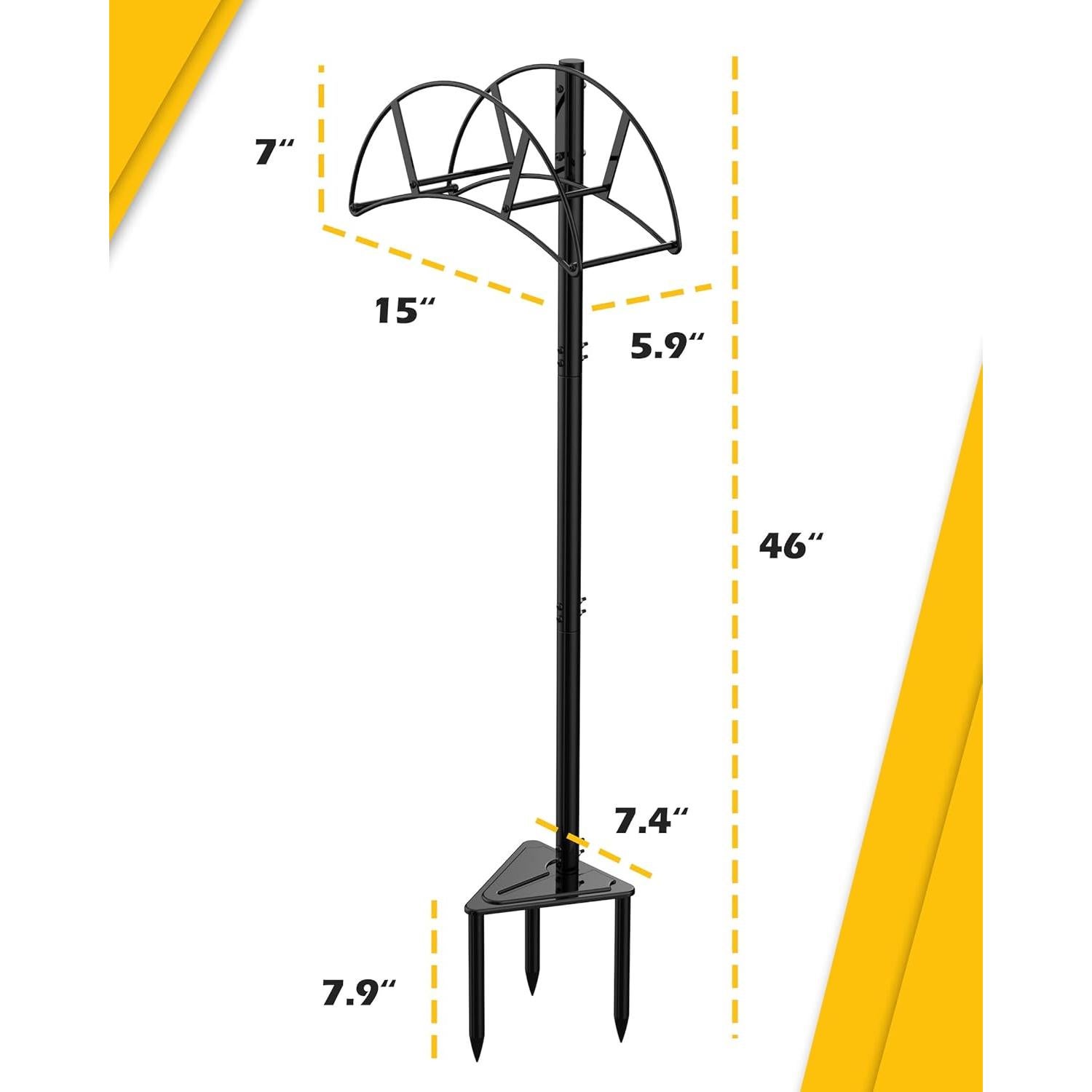 Soporte de Manguera de Jardín Suchek, Metal Resistente, 2.5 kg