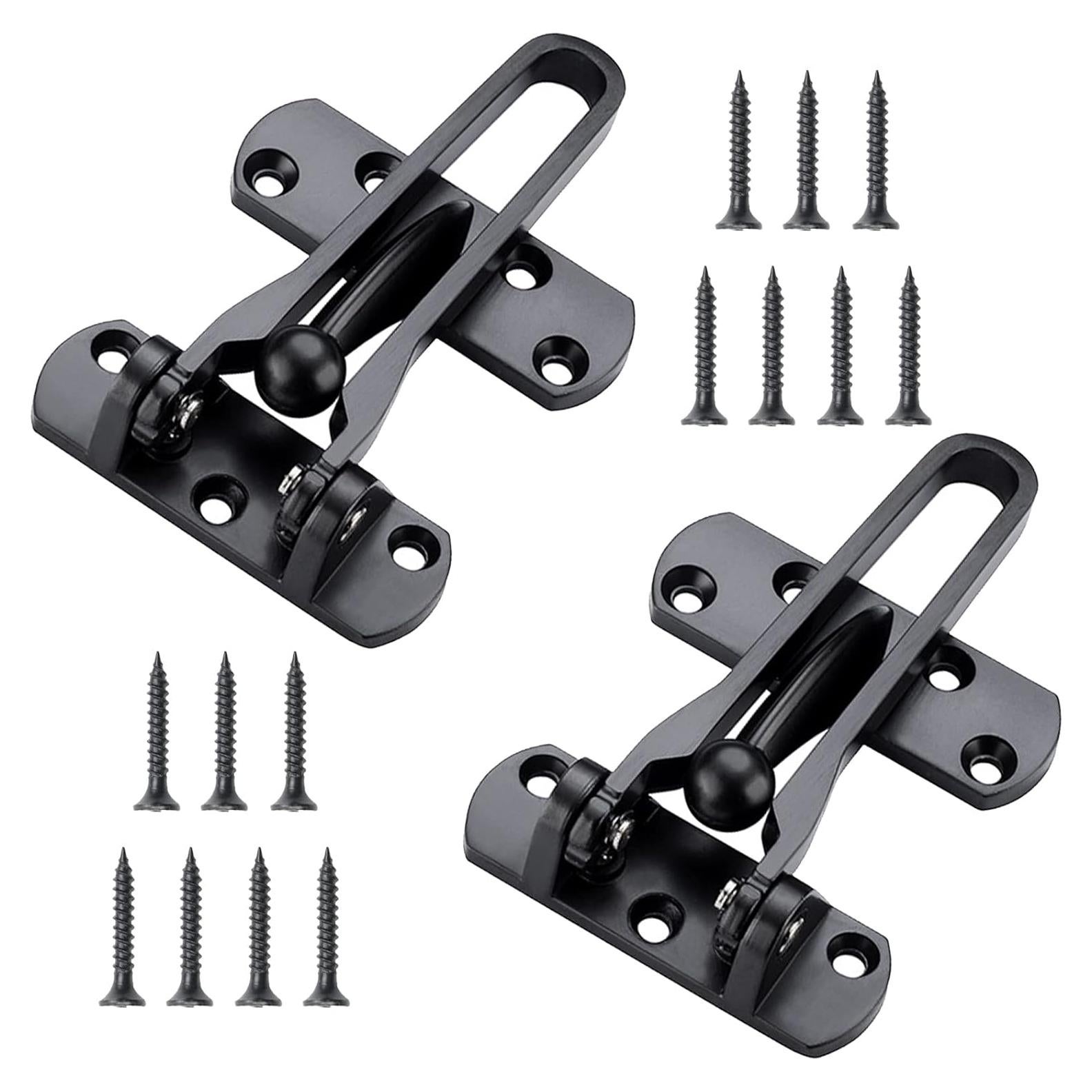 Cerradura de Barra Oscilante Tsinc Negra - 2 Paquetes Seguridad Niños