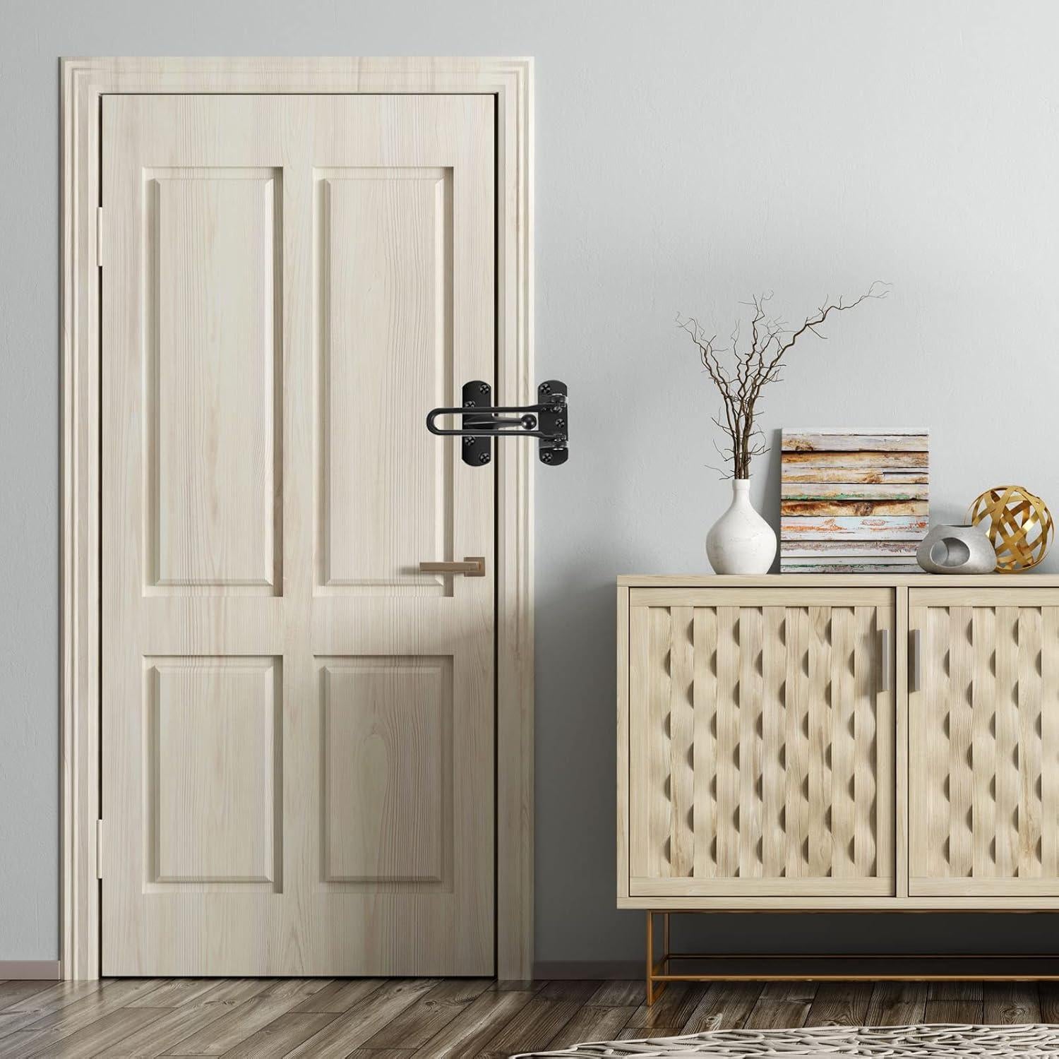 Cerradura de Barra Oscilante Tsinc Negra - 2 Paquetes Seguridad Niños