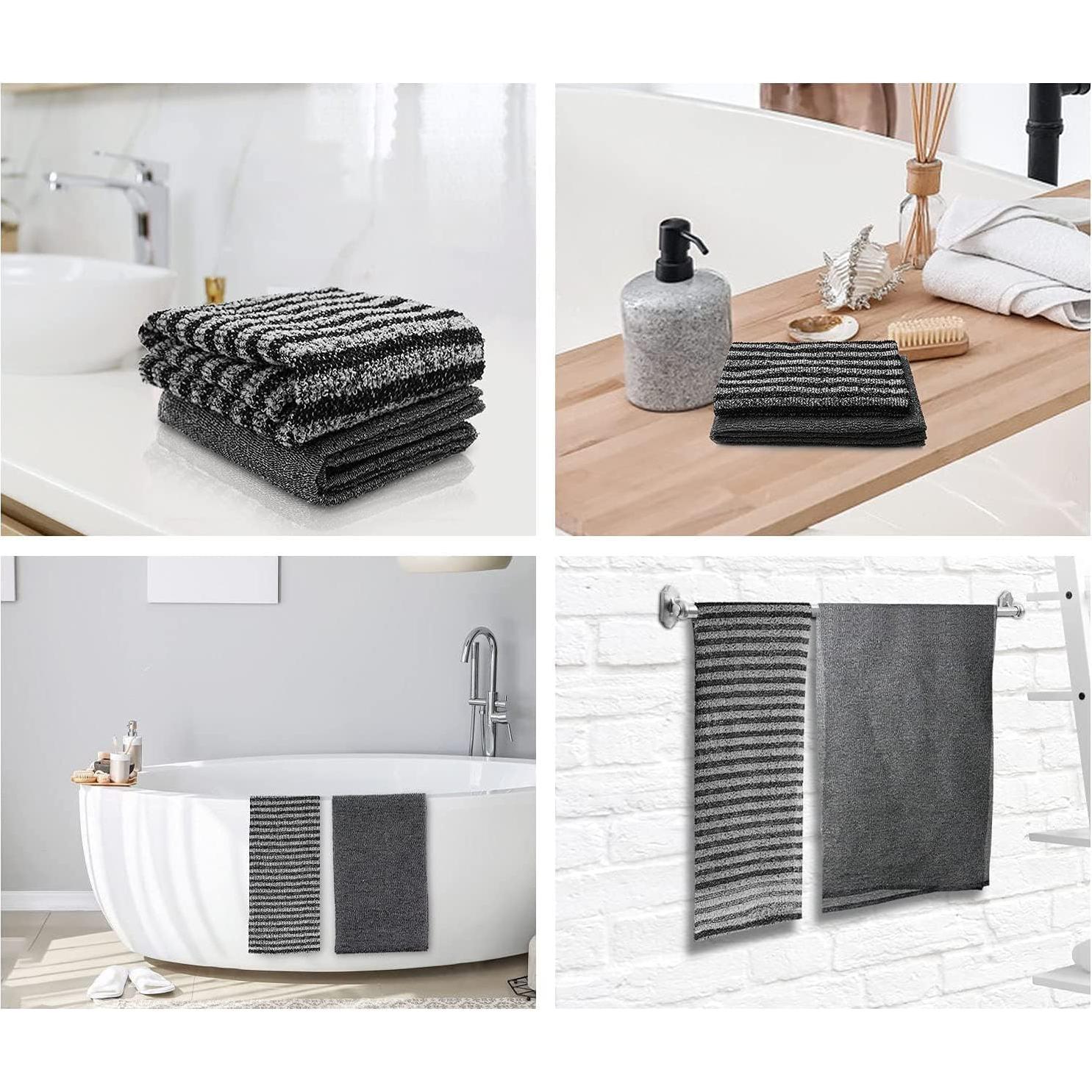 Toalla Exfoliante Yiclick 2 Pack - 101.6 cm, Negra