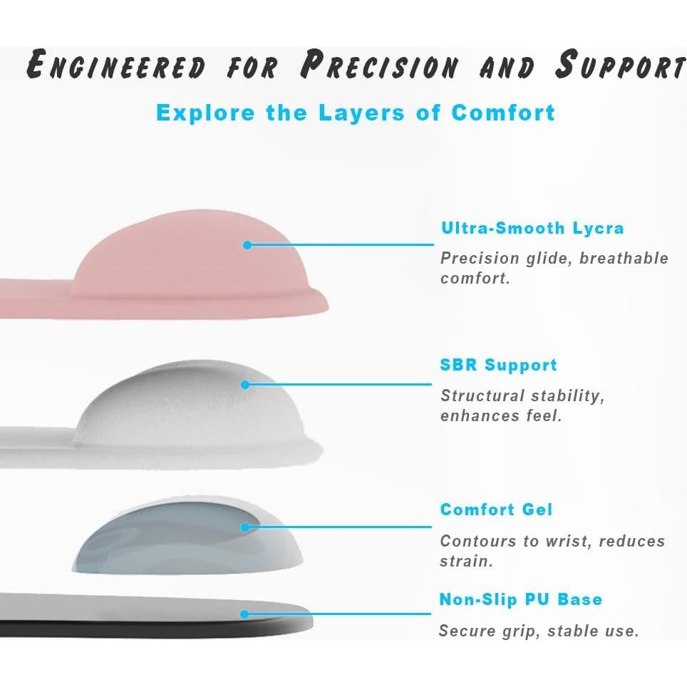 Alfombrilla de Ratón Ergonómica DEMON CHEST Rosa con Gel