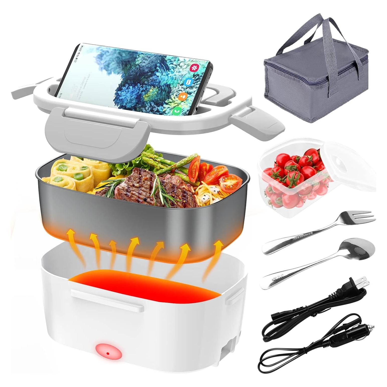 Caja de Almuerzo Eléctrica Charmdoo 1.5L 80W Portátil