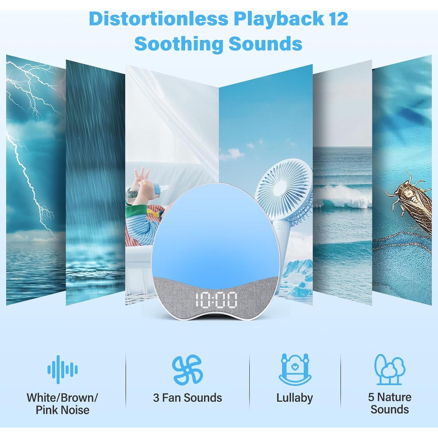 Reloj Despertador Infantil Kerchan G4-2nd-Gen con Luz Nocturna