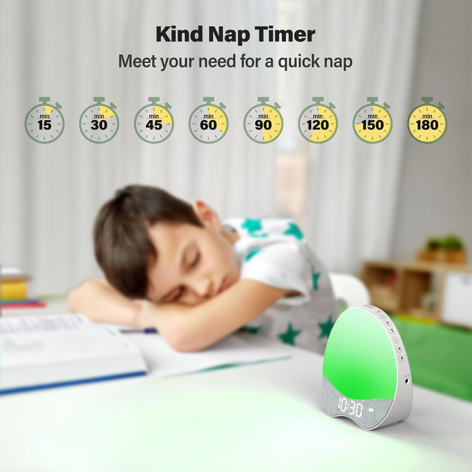 Reloj Despertador Infantil Kerchan G4-2nd-Gen con Luz Nocturna