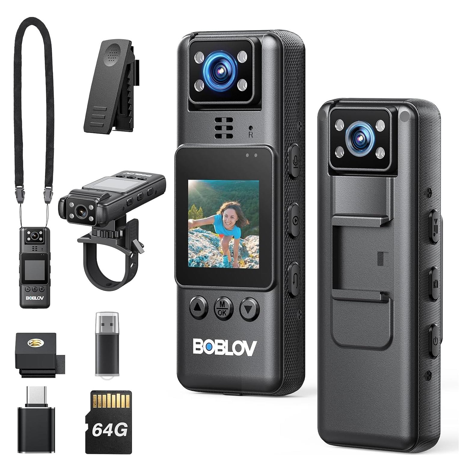 Cámara Corporal BOBLOV A23 1080P con 9 Horas de Batería