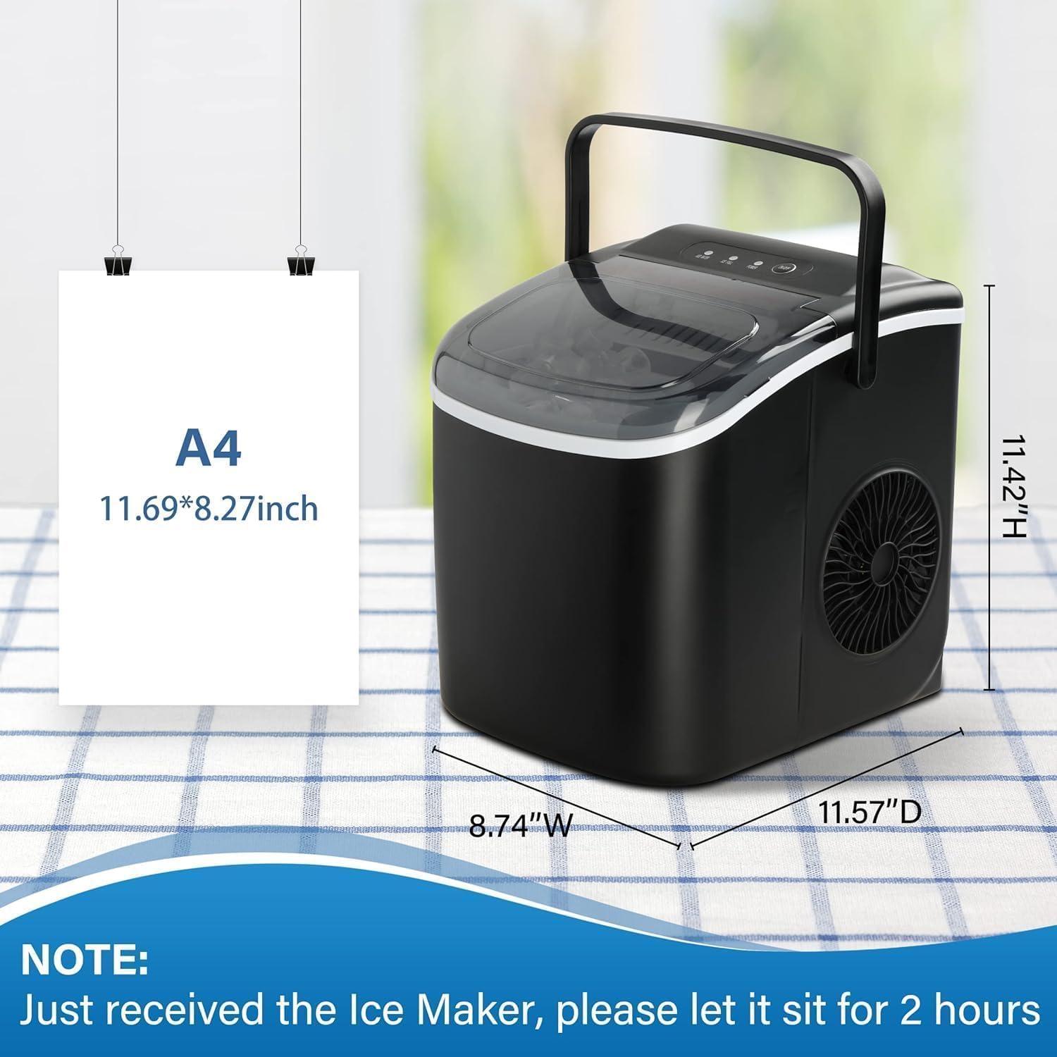YSSOA Fabricador de Hielo Encimera 11.79 kg 9 Cubos en 6 Min