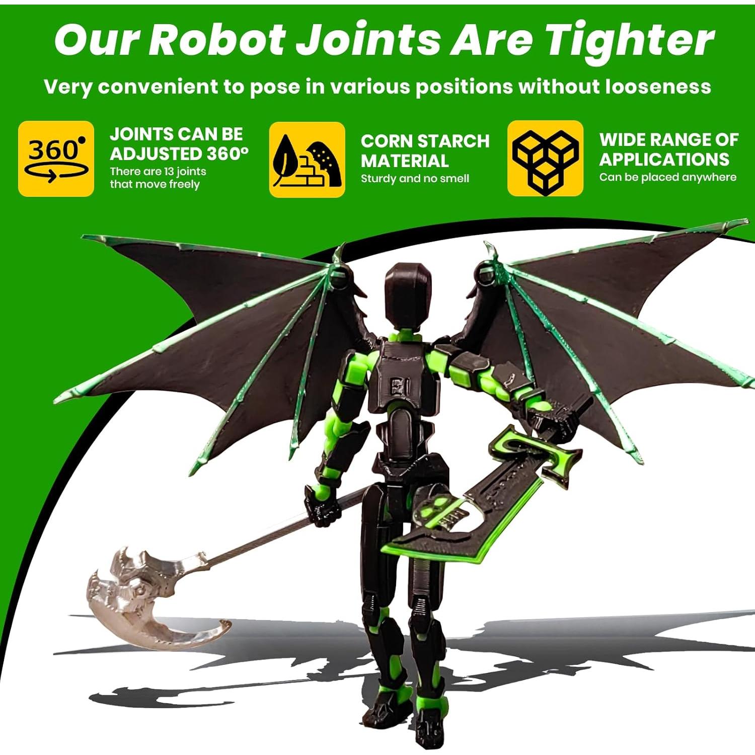 Conjunto de Figuras de Acción T13 Robot Articulado Verde