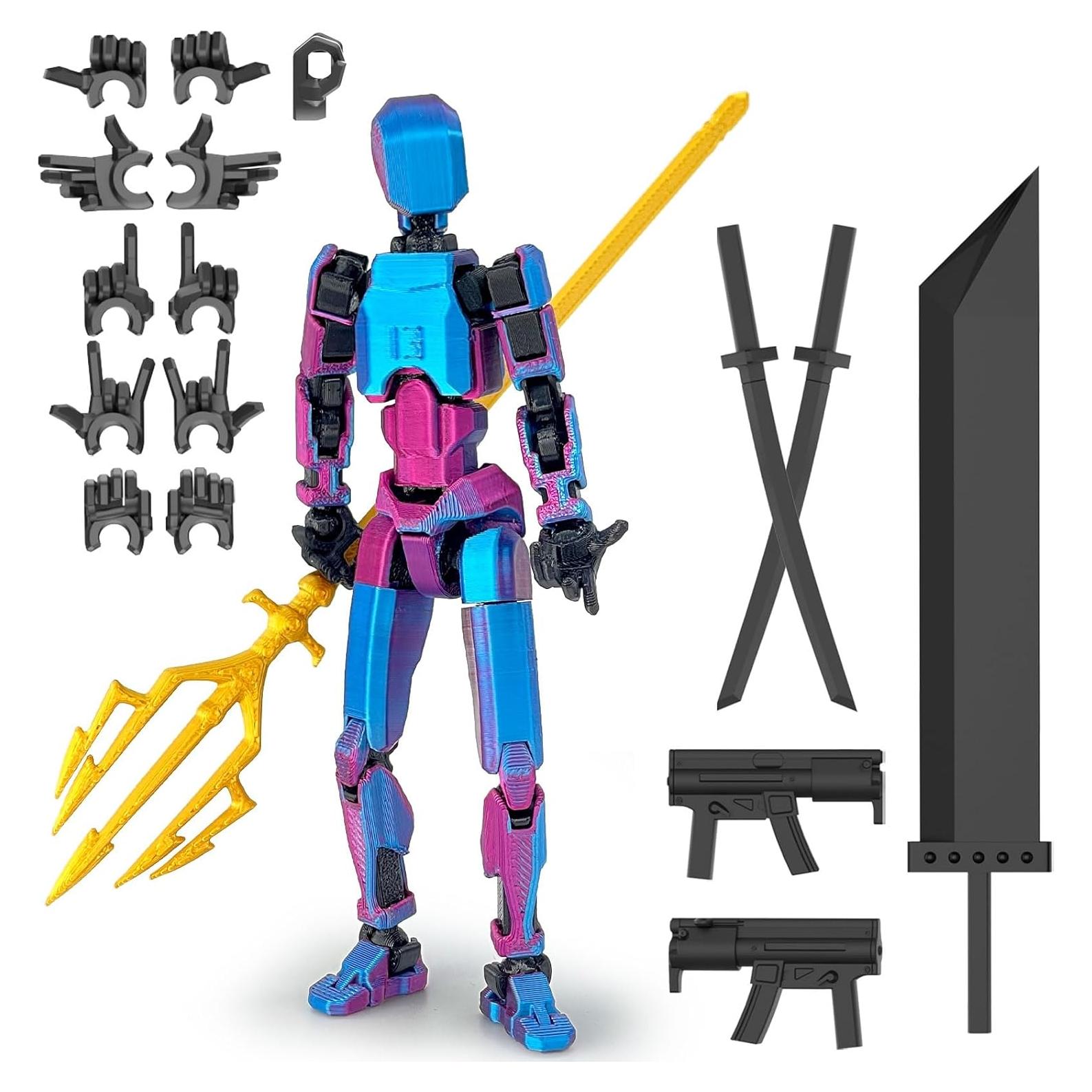 Figura de Acción T13 Deeplus 14 cm Multi-Articulada Púrpura