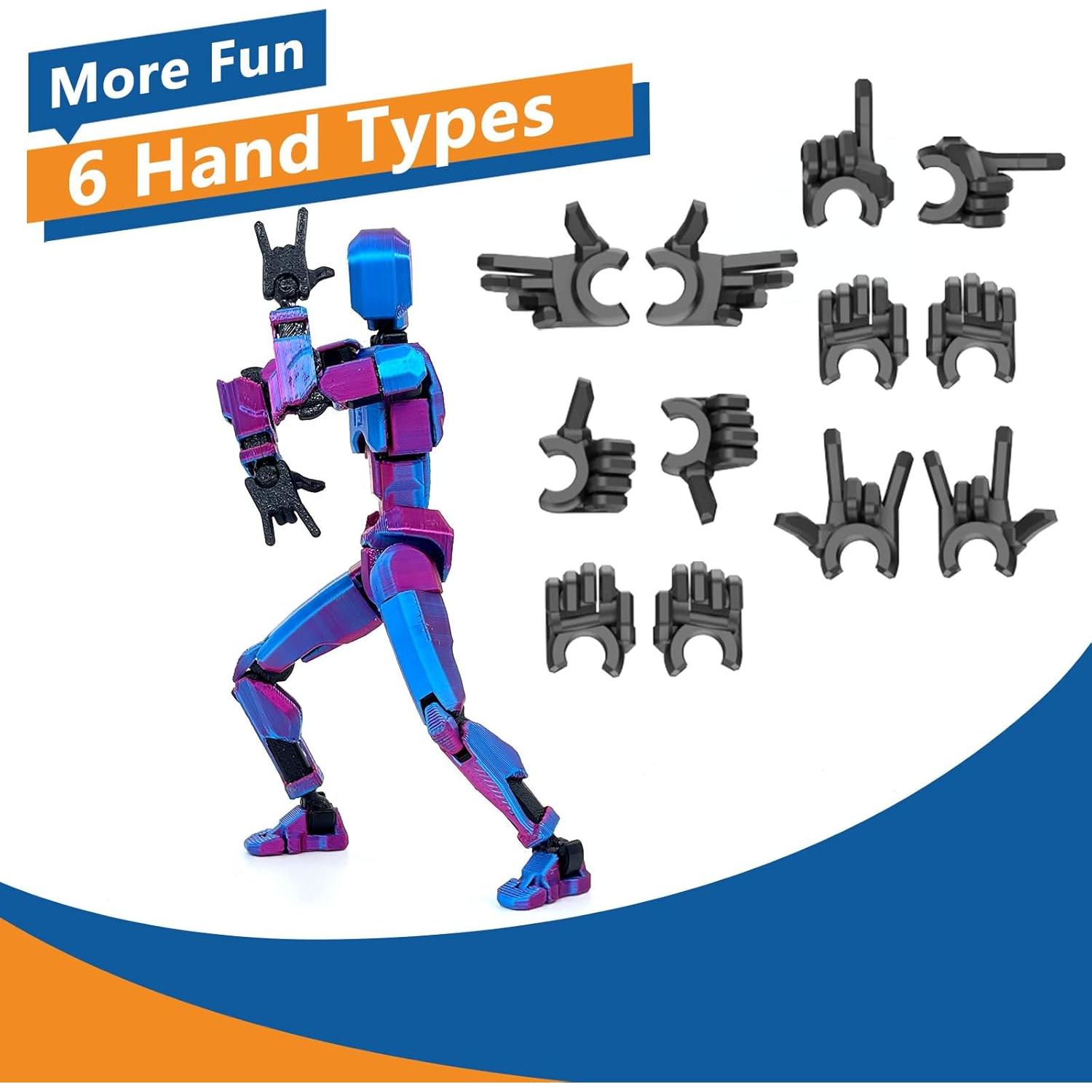 Figura de Acción T13 Deeplus 14 cm Multi-Articulada Púrpura