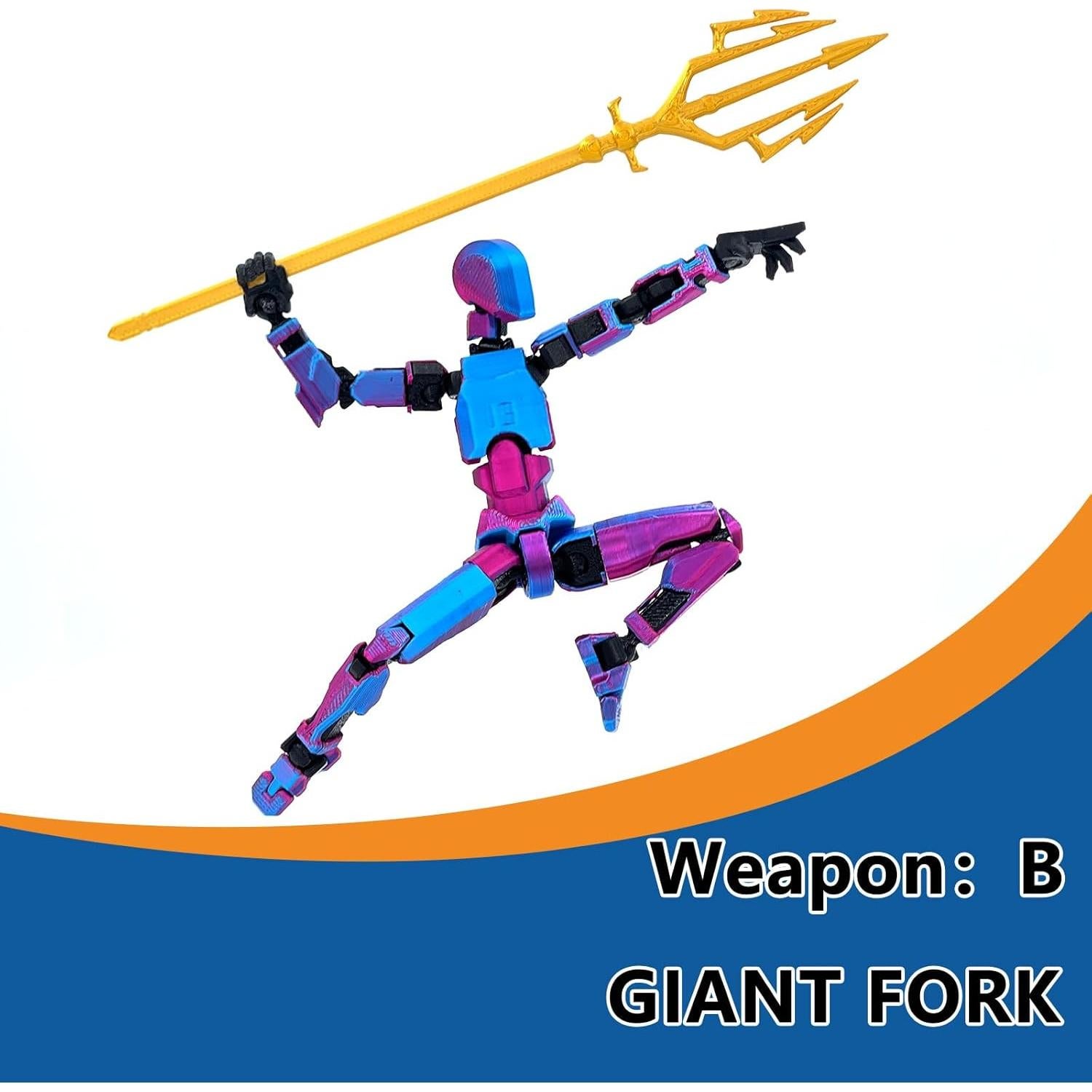 Figura de Acción T13 Deeplus 14 cm Multi-Articulada Púrpura