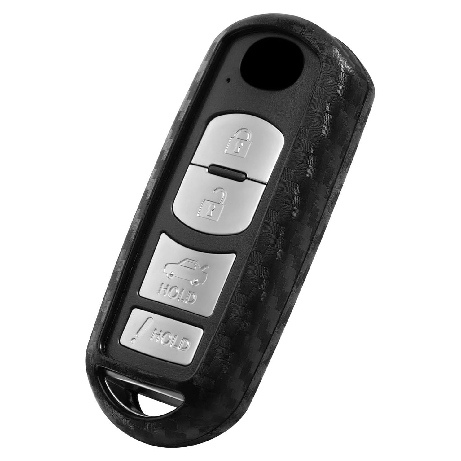Funda de Llave Silicona Fibra de Carbono WORCAS Mazda Fiat