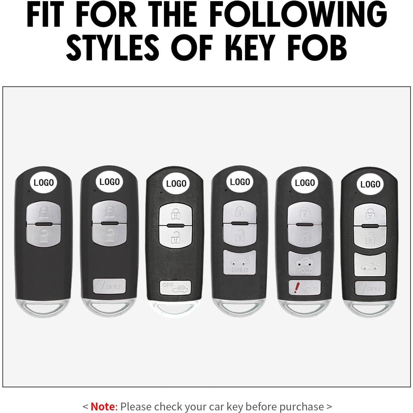 Funda de Llave Silicona Fibra de Carbono WORCAS Mazda Fiat