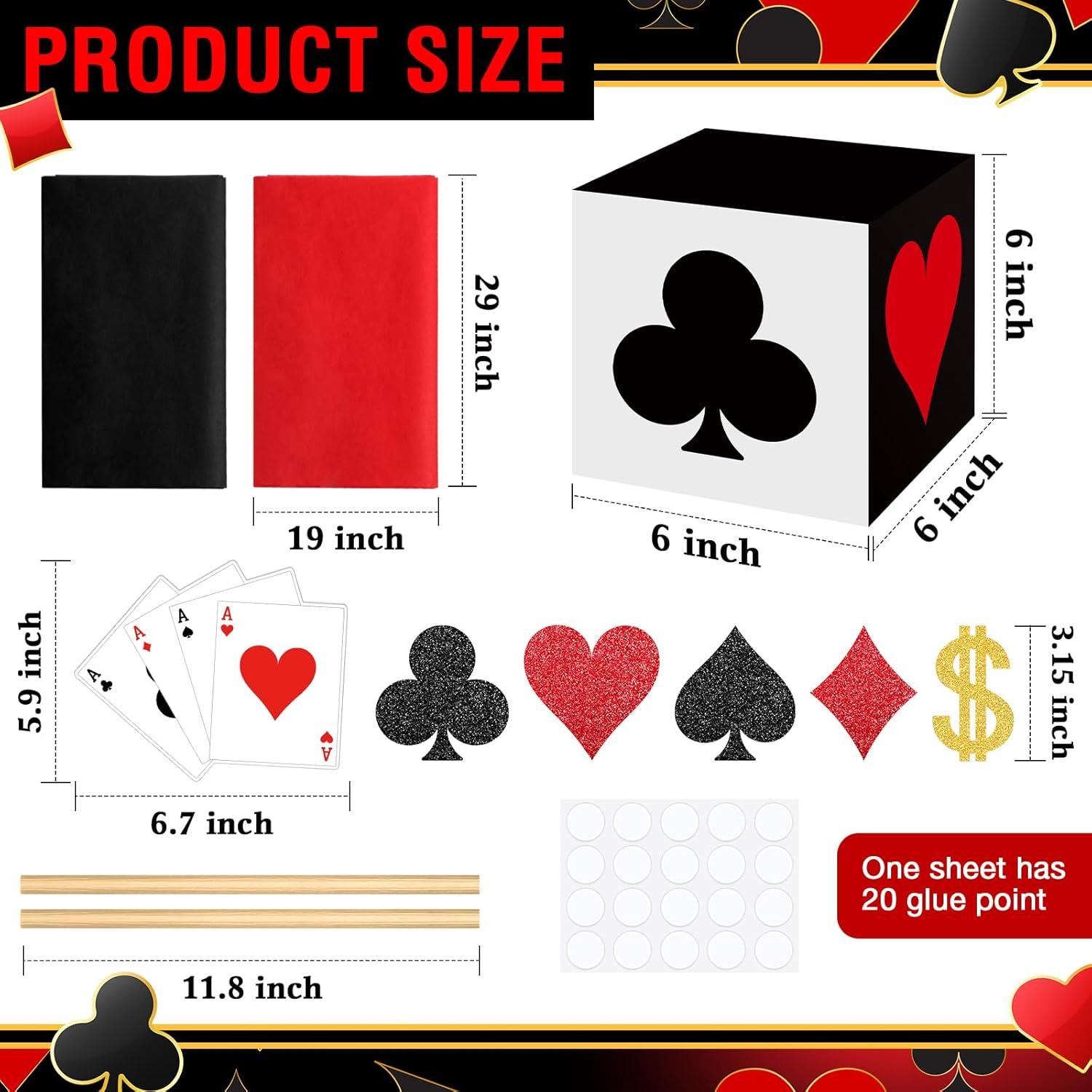 Decoraciones de Fiesta de Casino Zhanmai - 2 Cajas y Accesorios