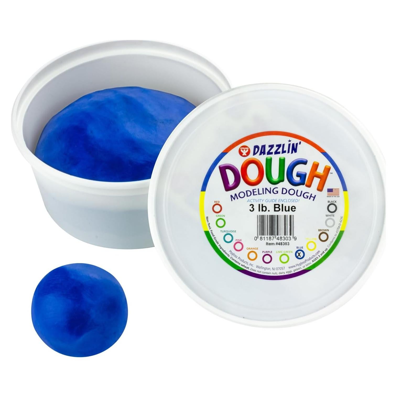 Masa de Modelar Hygloss Dazzlin' Dough 1,36 kg Azul