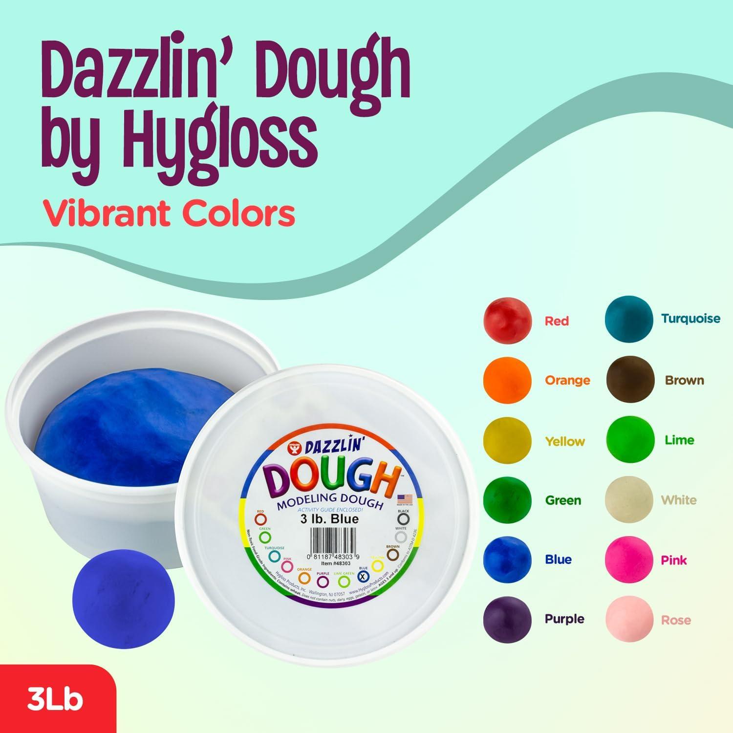 Masa de Modelar Hygloss Dazzlin' Dough 1,36 kg Azul