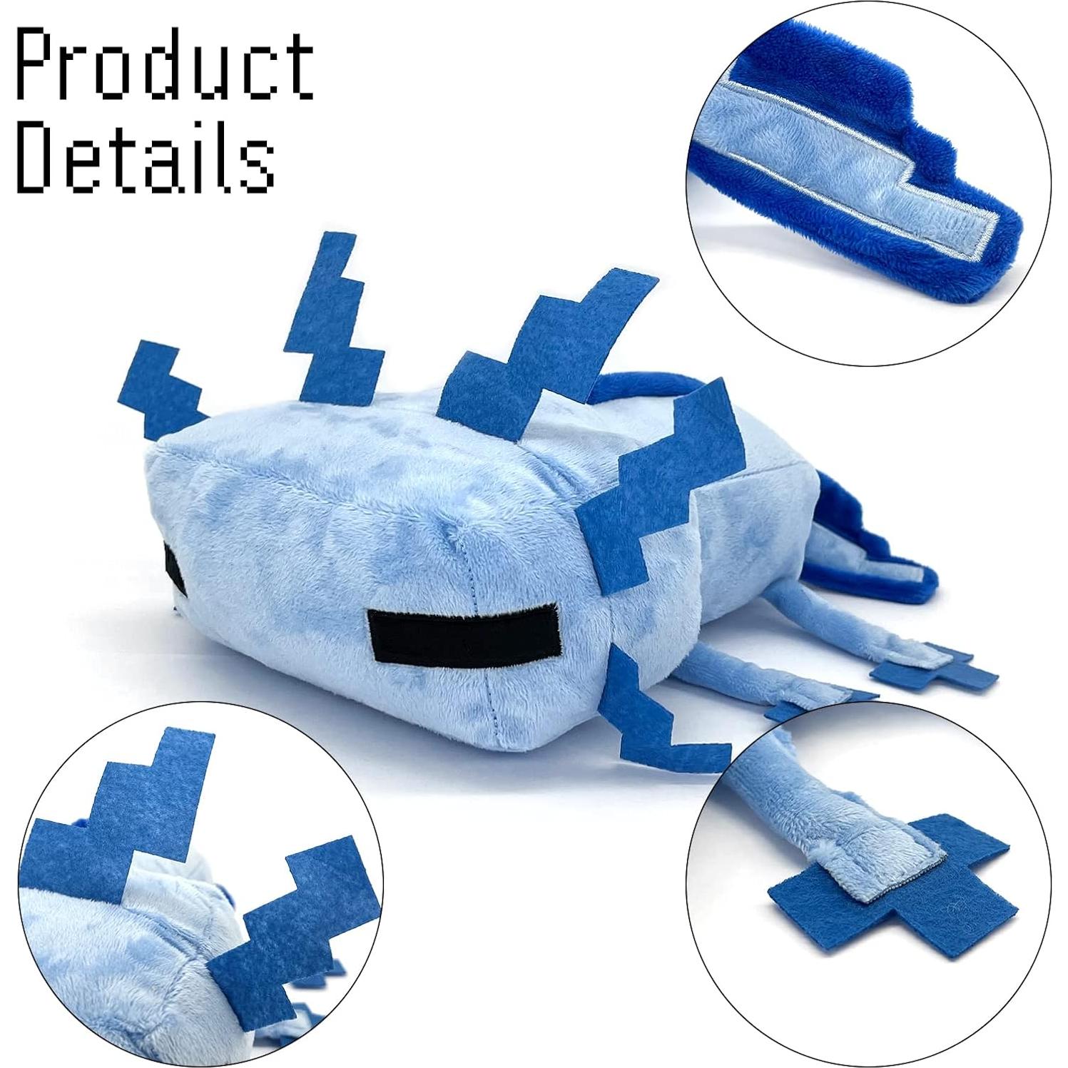 Juguete de Peluche Axolote Azul XSLWAN - Almohada Suave 10.2 cm