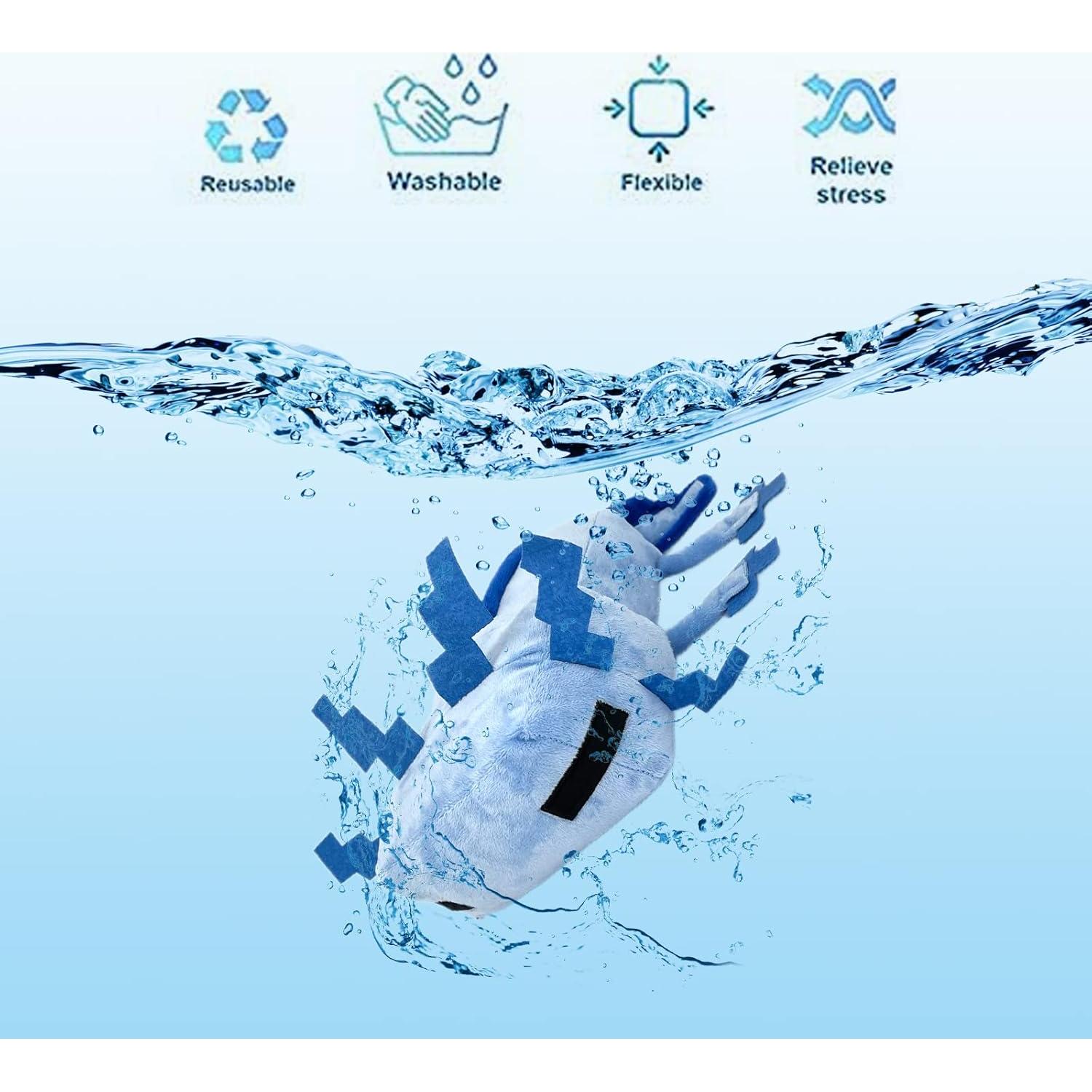 Juguete de Peluche Axolote Azul XSLWAN - Almohada Suave 10.2 cm