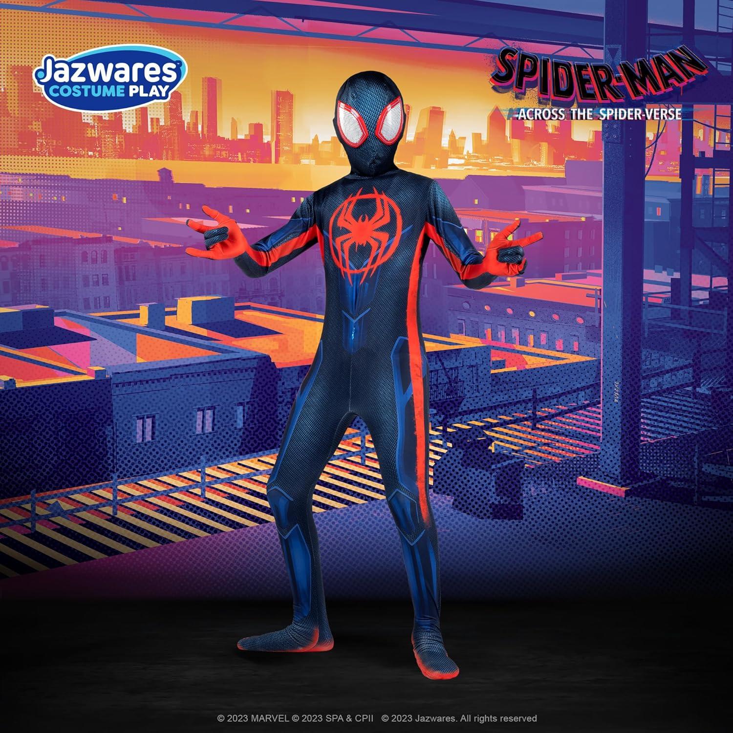 Traje Oficial Juvenil Deluxe Zentai Marvel Miles Morales