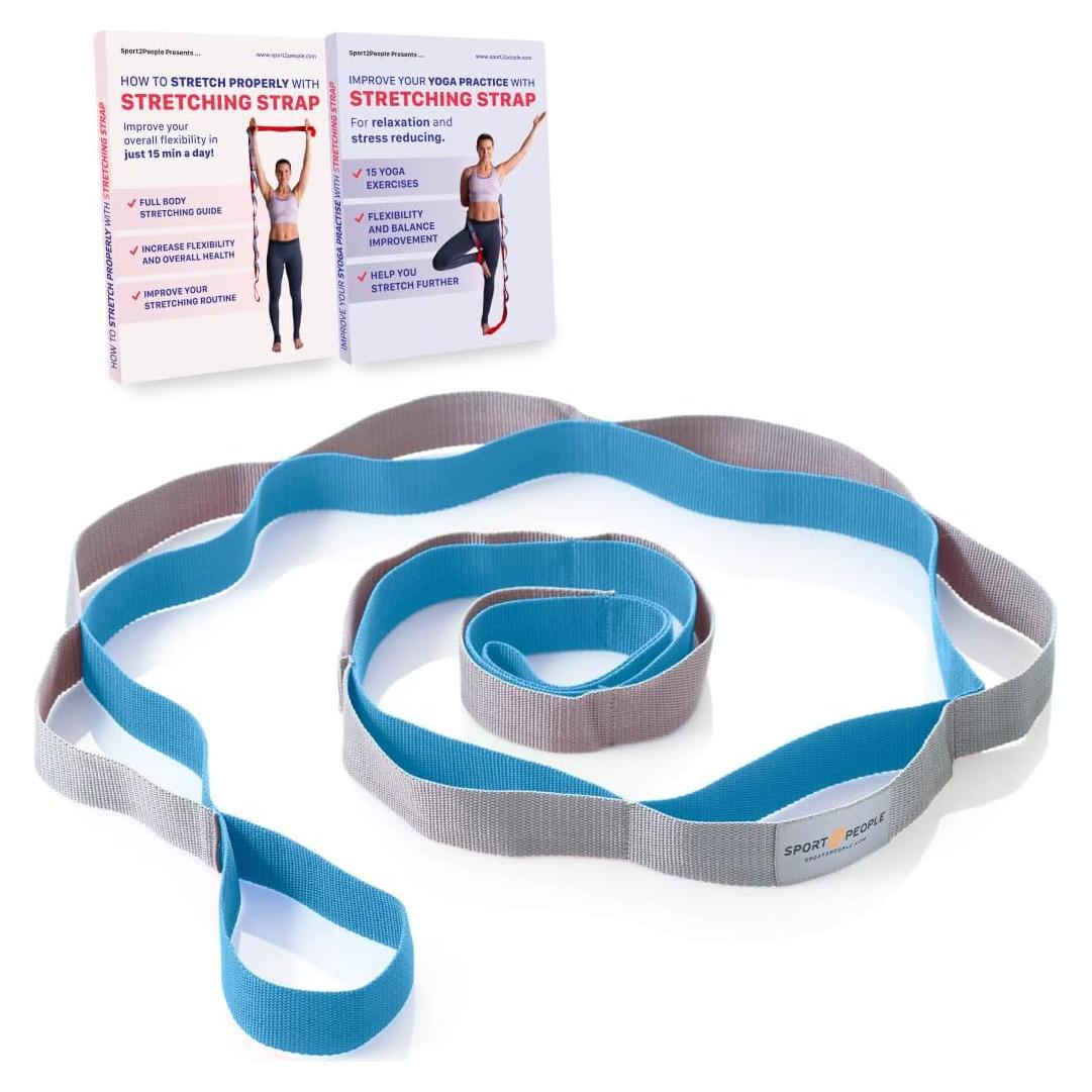 Correa de Estiramiento Sport2People 243.84 cm Nylon Yoga