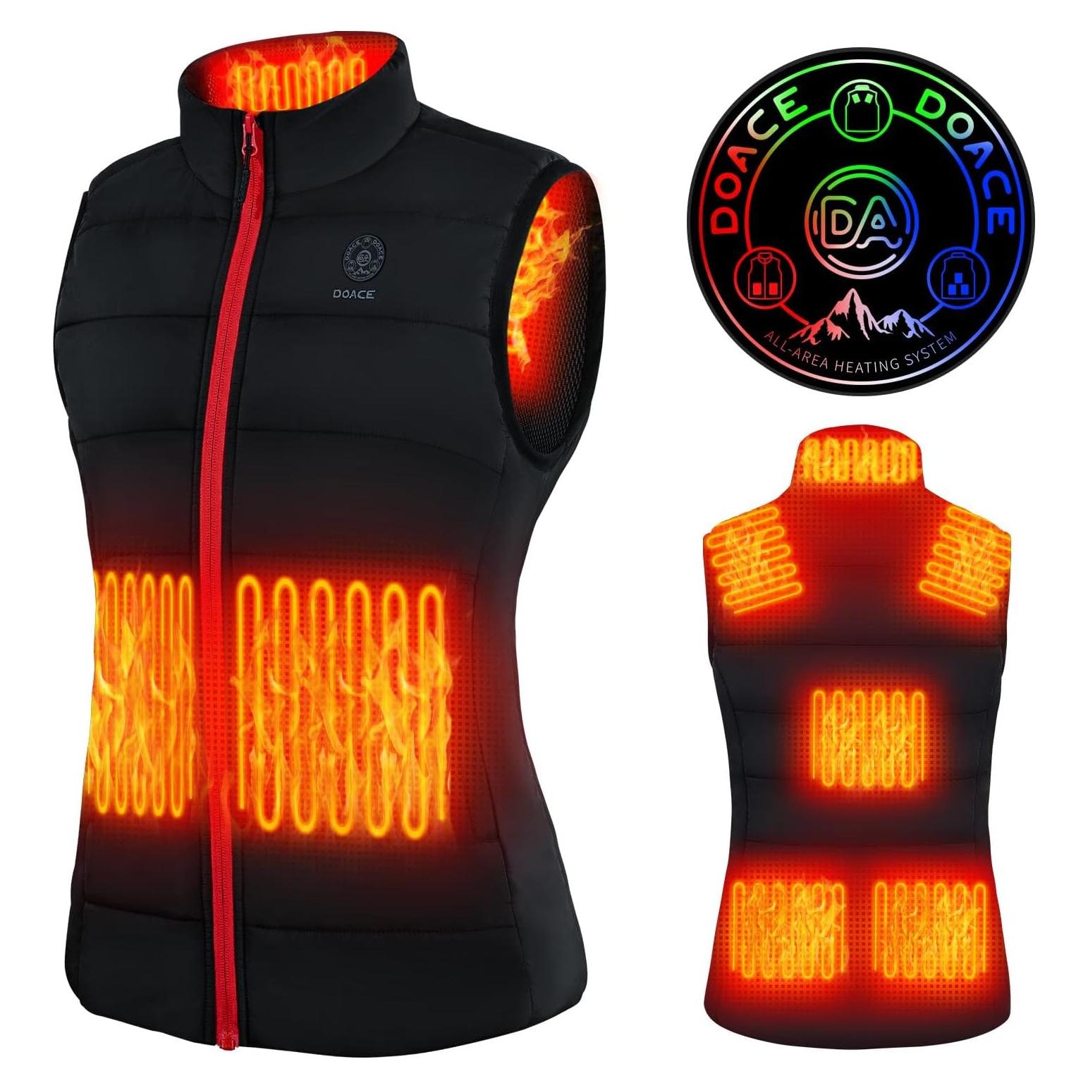 Chaleco Térmico DOACE Unisex Eléctrico Recargable 8 Zonas